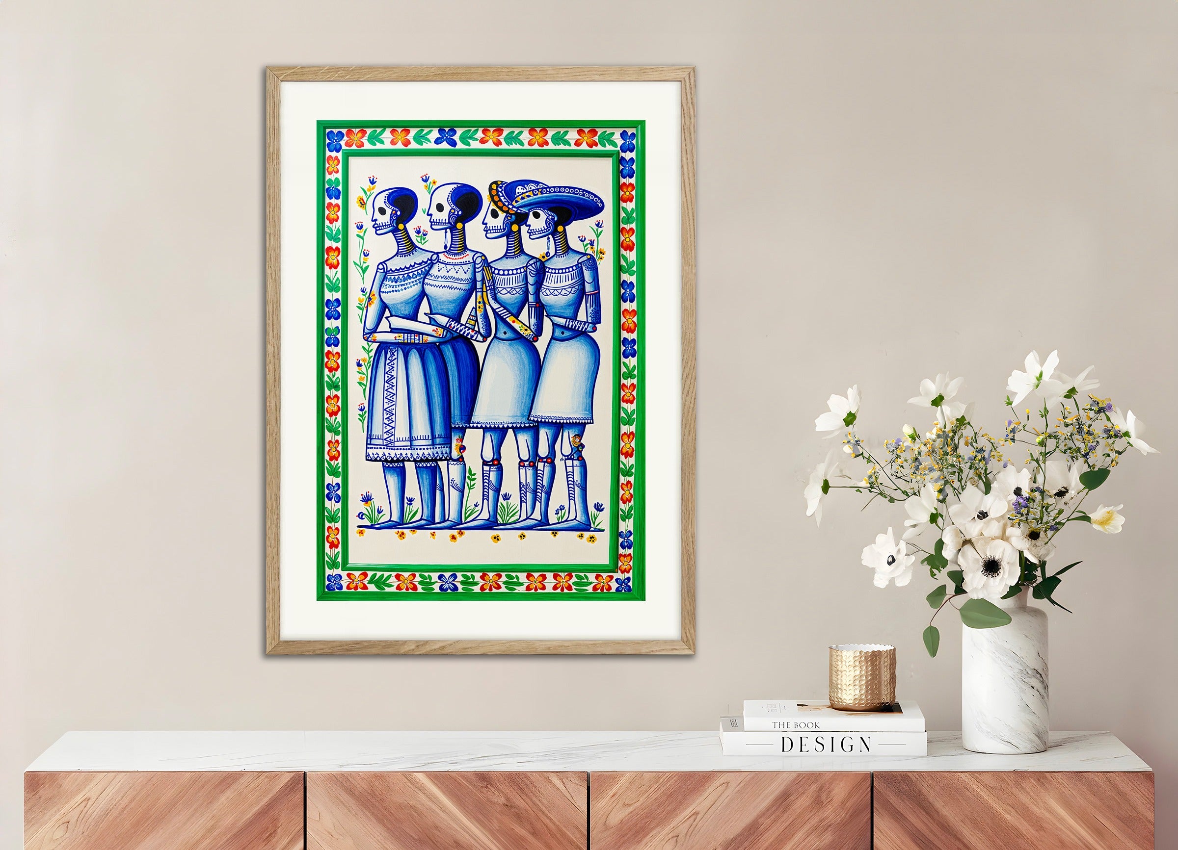 Poster with natural wood frame: Mexican Art, Folklore