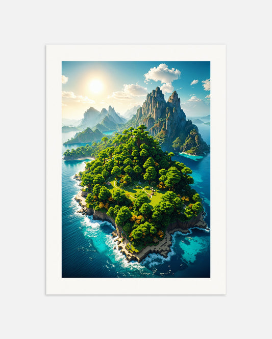 Poster: Minecraft, Island, none