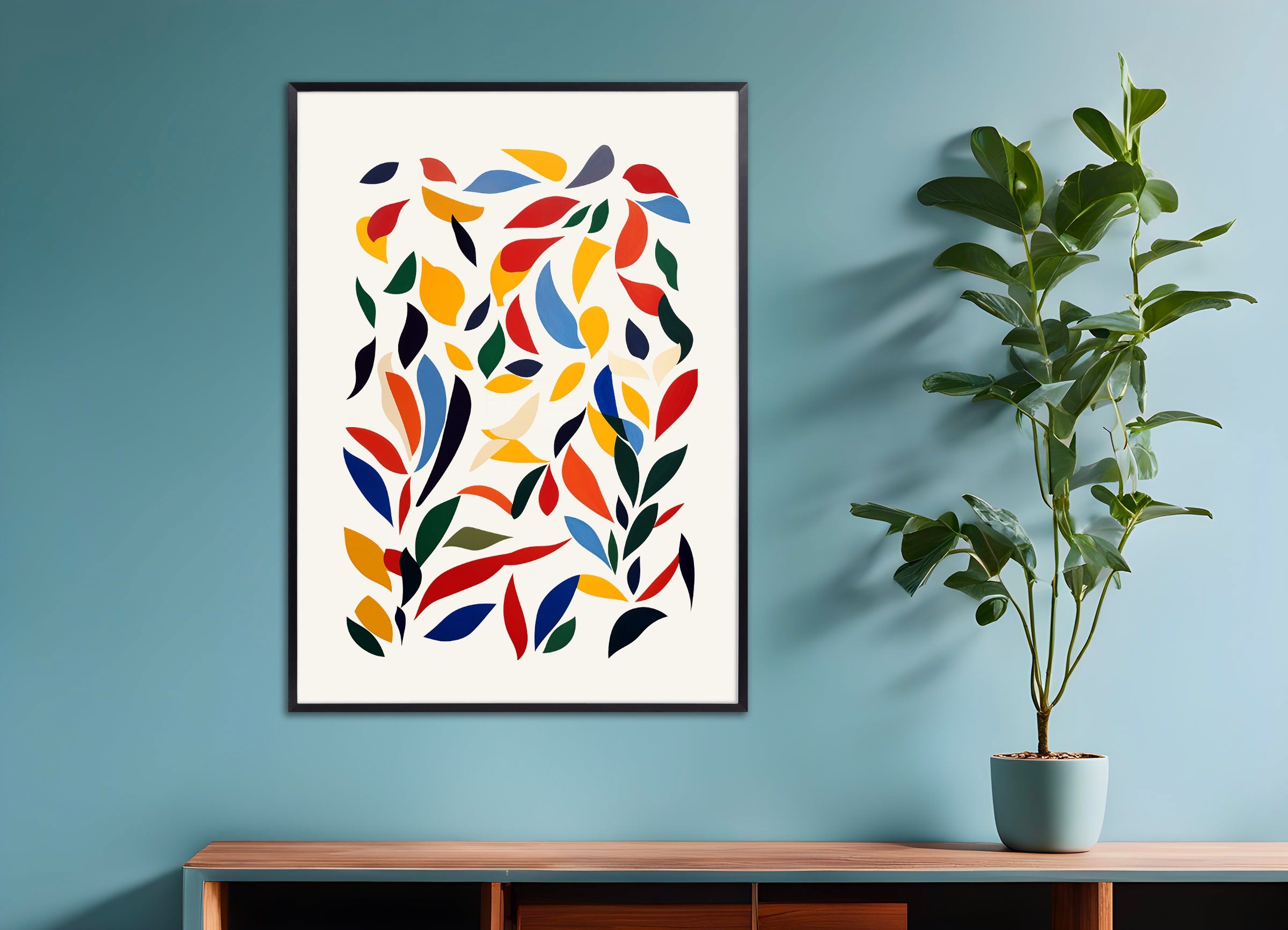 Poster with metal frame: Colorful cut-outs