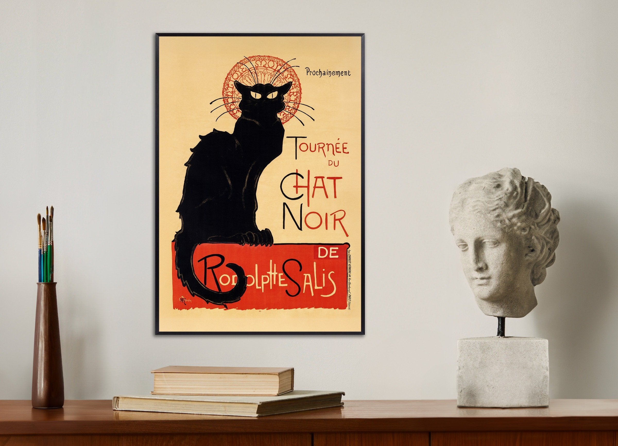 Poster of Black Cat Poster, with metal frame