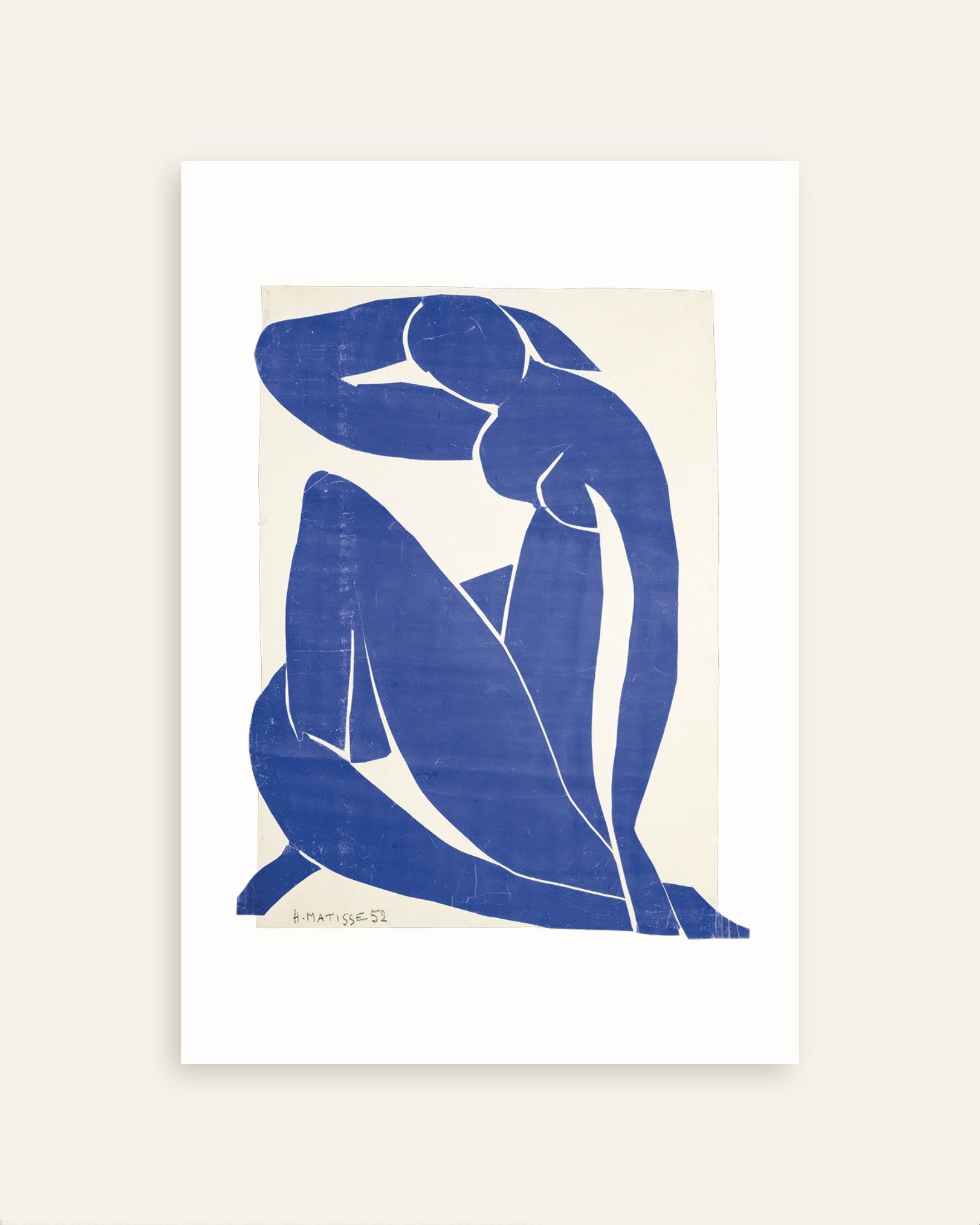 Poster of Blue Nude II (1952) by Henri Matisse - Poster, thumbnail