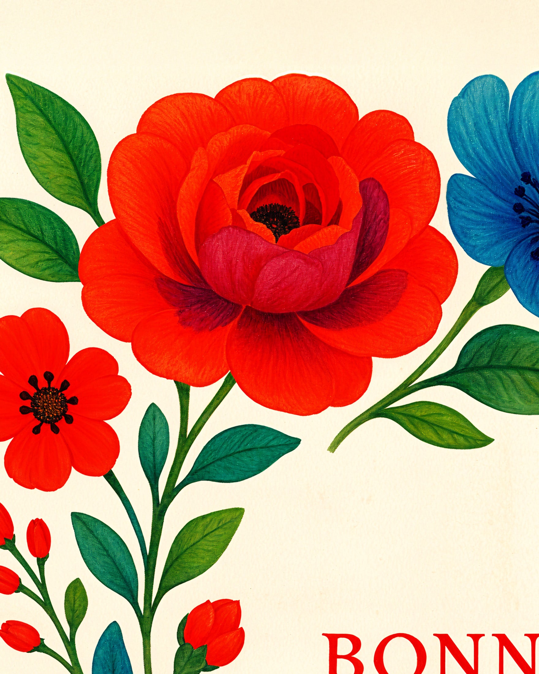 Buona festa Mamma adorata – Stampa per la Festa della Mamma francese Poster