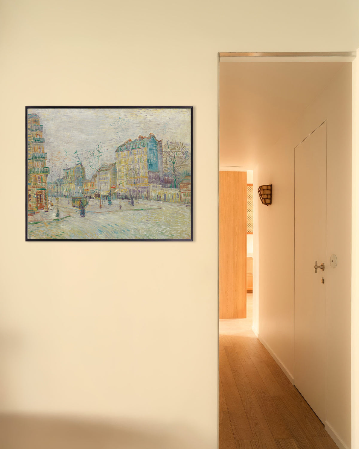 Poster av Boulevard de Clichy (1887) av Vincent van Gogh, med metallramme