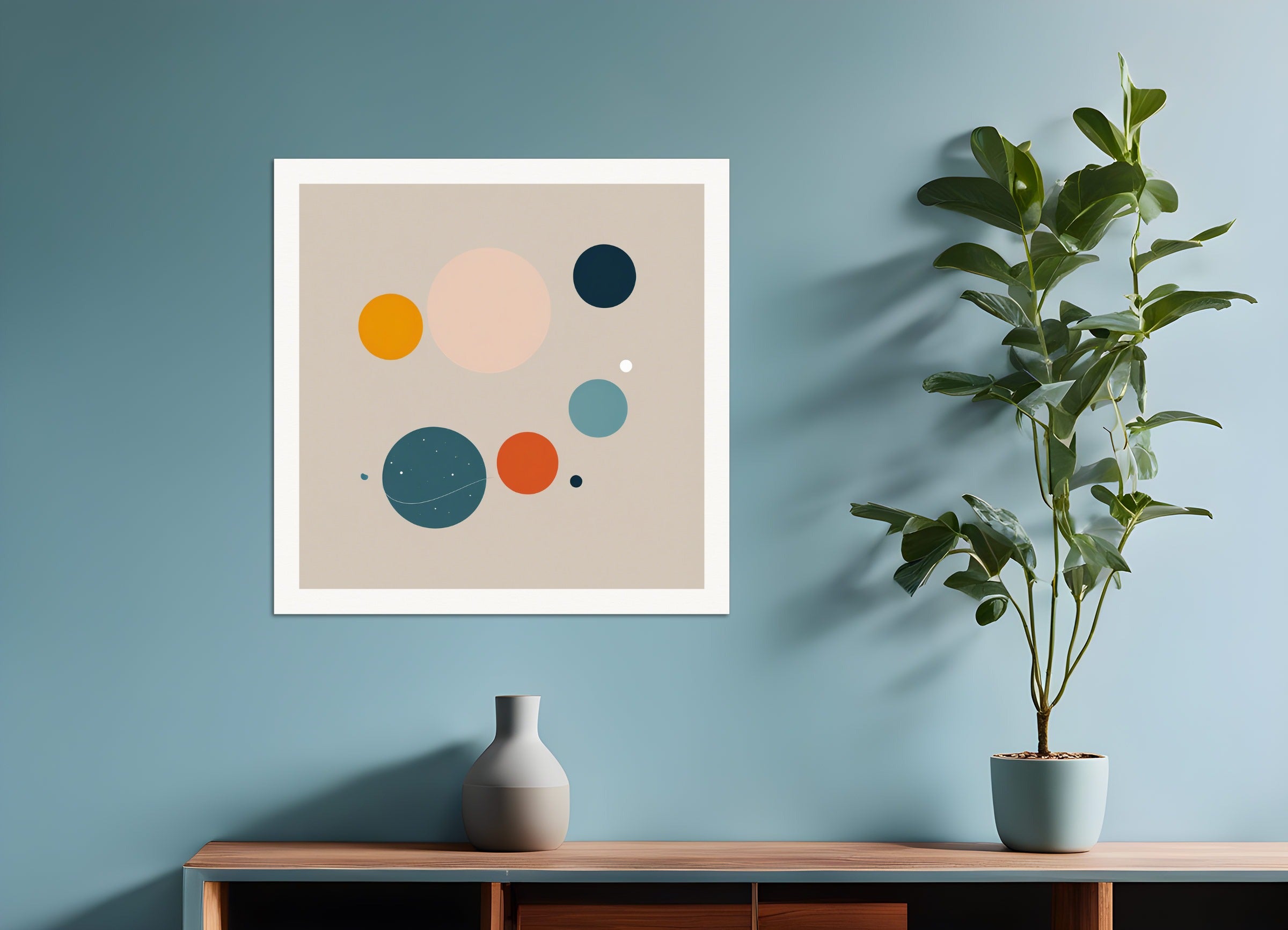 Poster: Abstract minimalist art, Astronomy