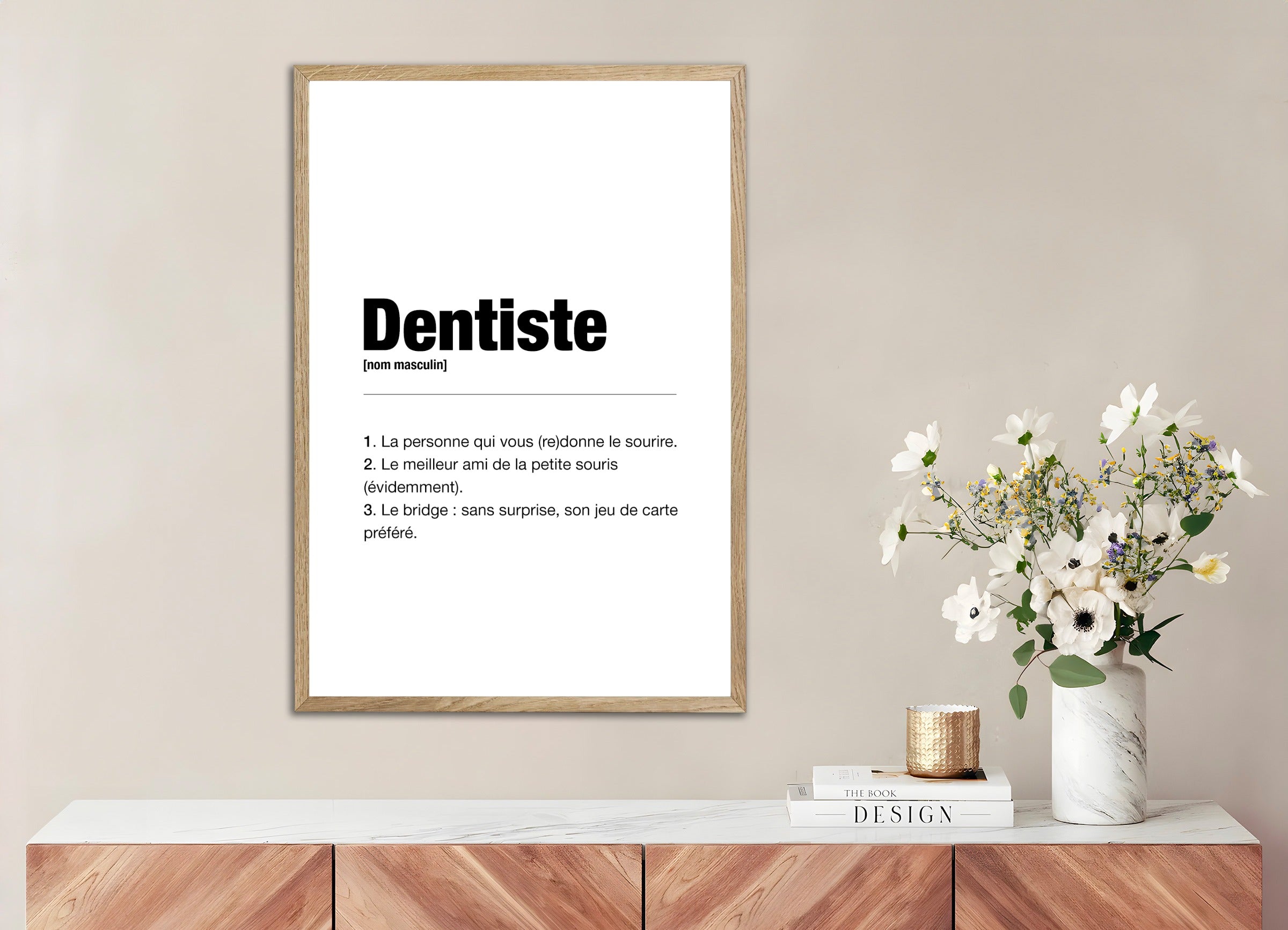 Poster with wood frame: Dentist poster