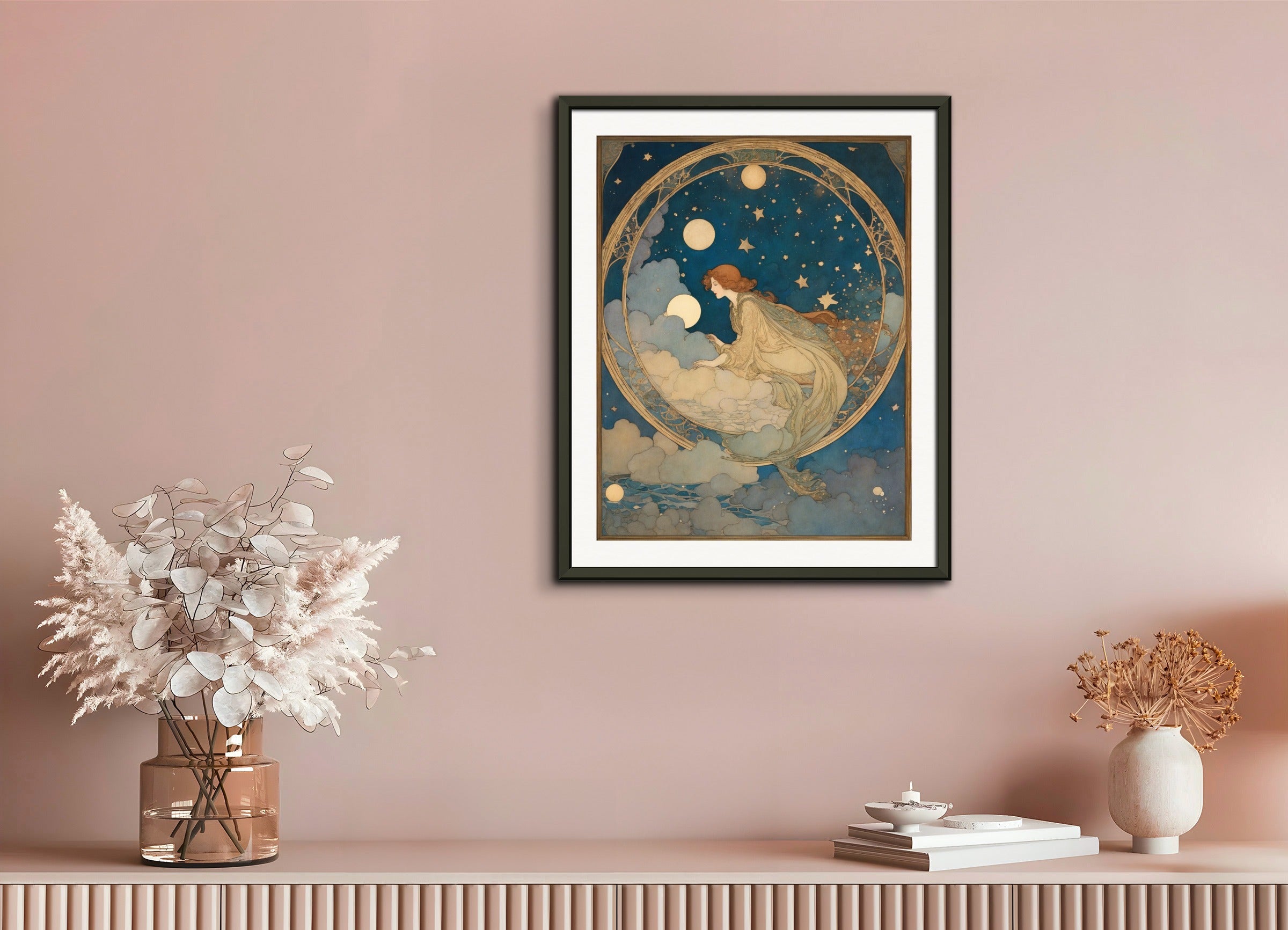 Poster with metal frame: Edmond Dulac, Astrology