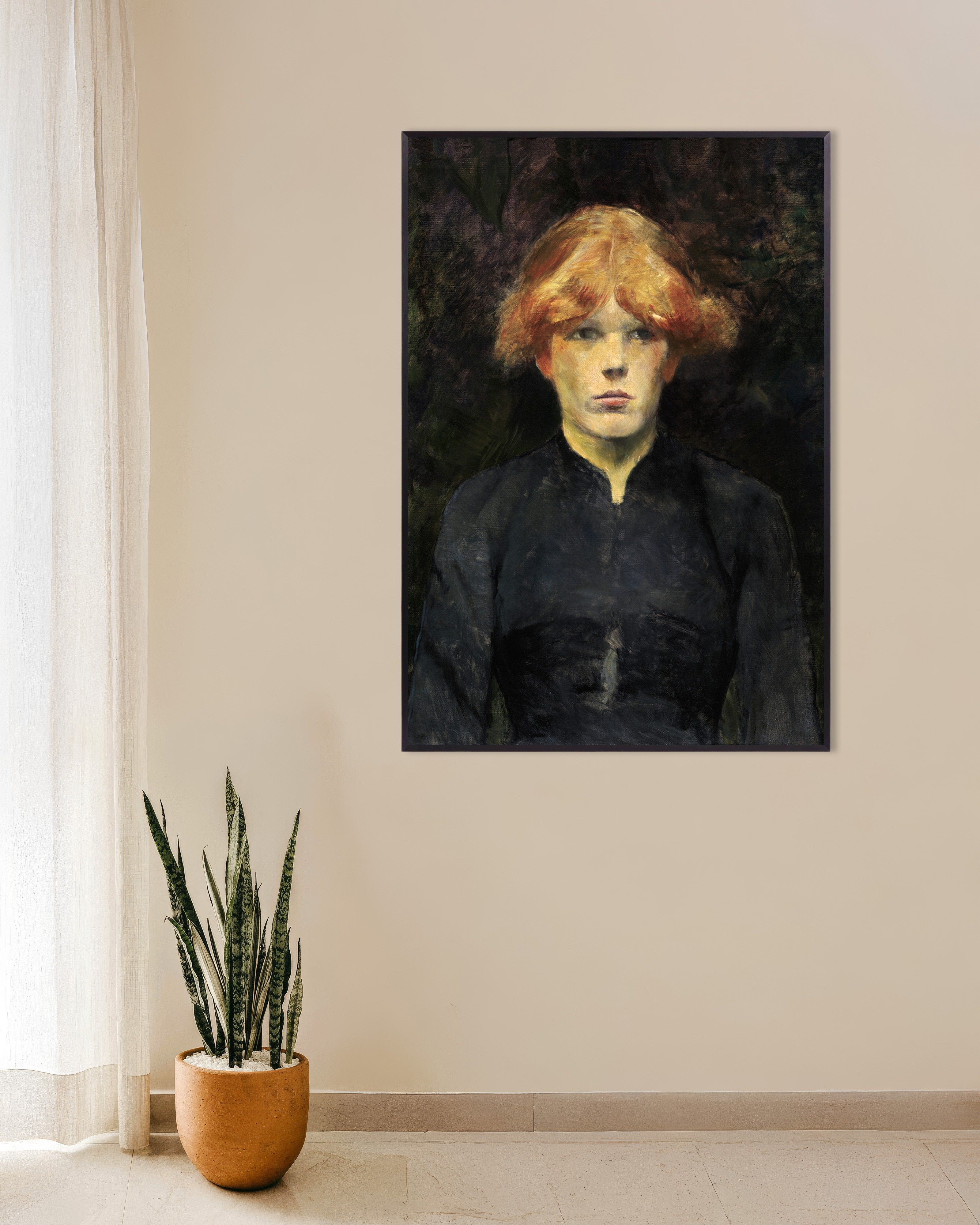 Poster of Carmen (ca. 1884) by Henri de Toulouse-Lautrec, with metal frame