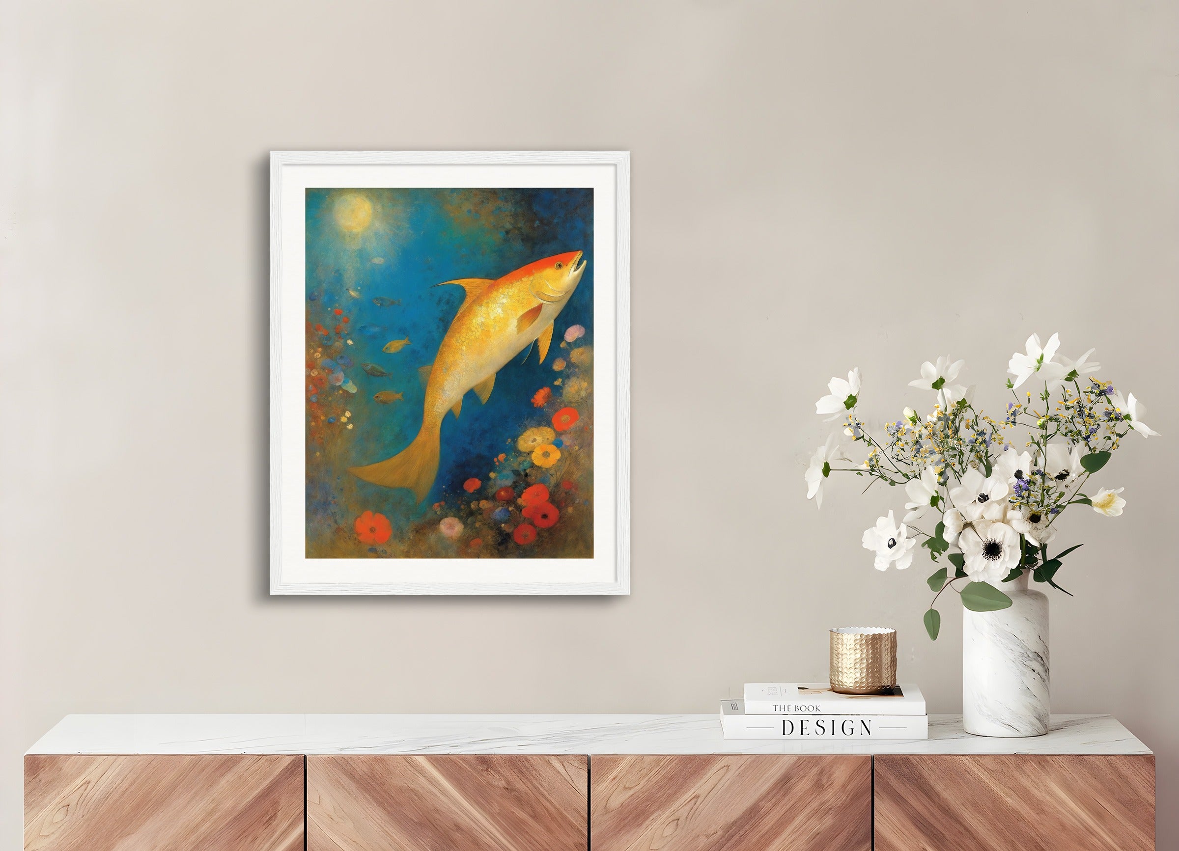 Poster with wood frame: Odilon Redon, 