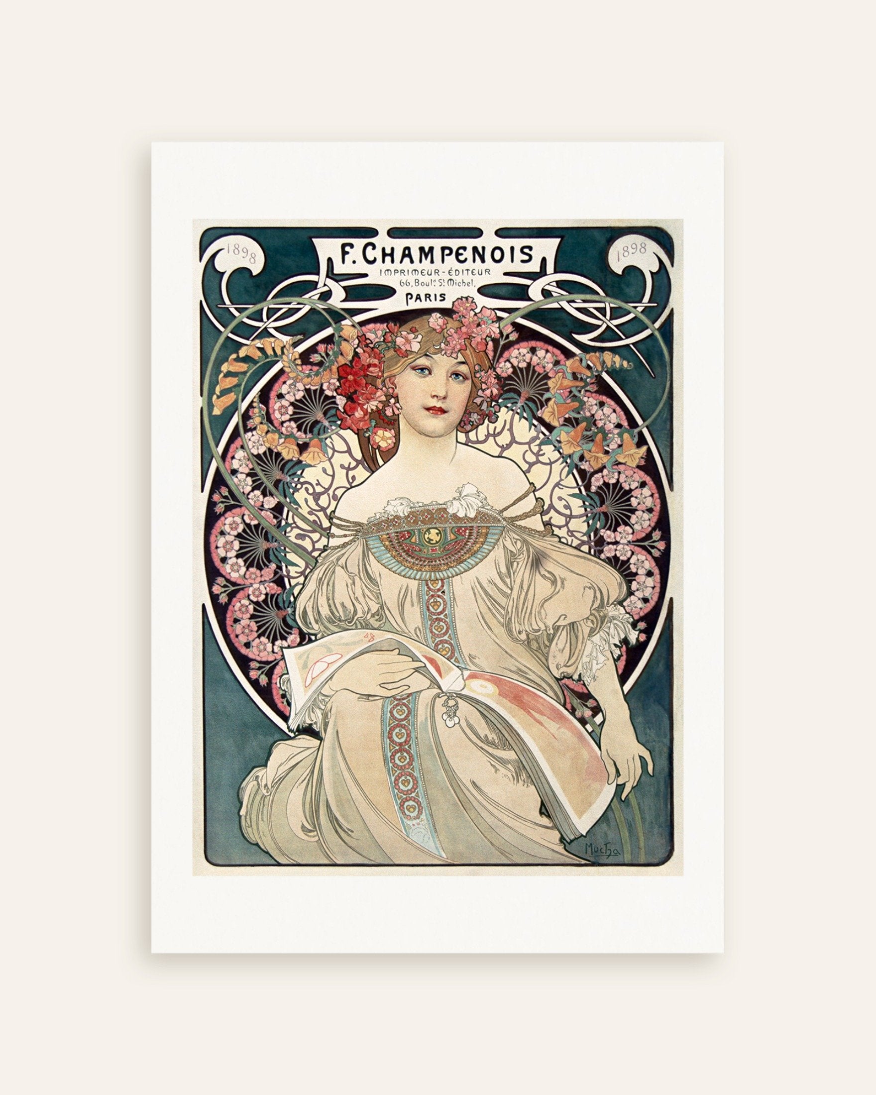 Poster of Champenois Printer-Publisher, by Alfons Mucha, thumbnail