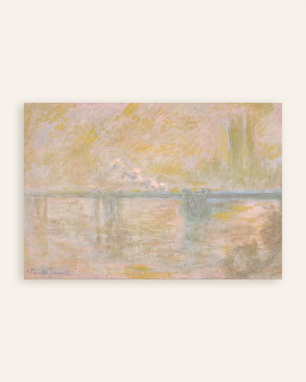 Poster of Charing Cross Bridge, London (c. 1902) by Claude Monet, thumbnail