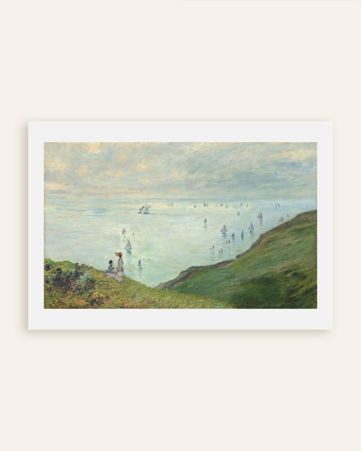 Poster of Cliffs at Pourville (1882) by Claude Monet, thumbnail