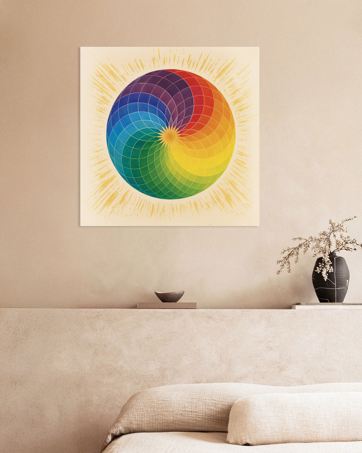 Color wheel mandala print | Posterscape