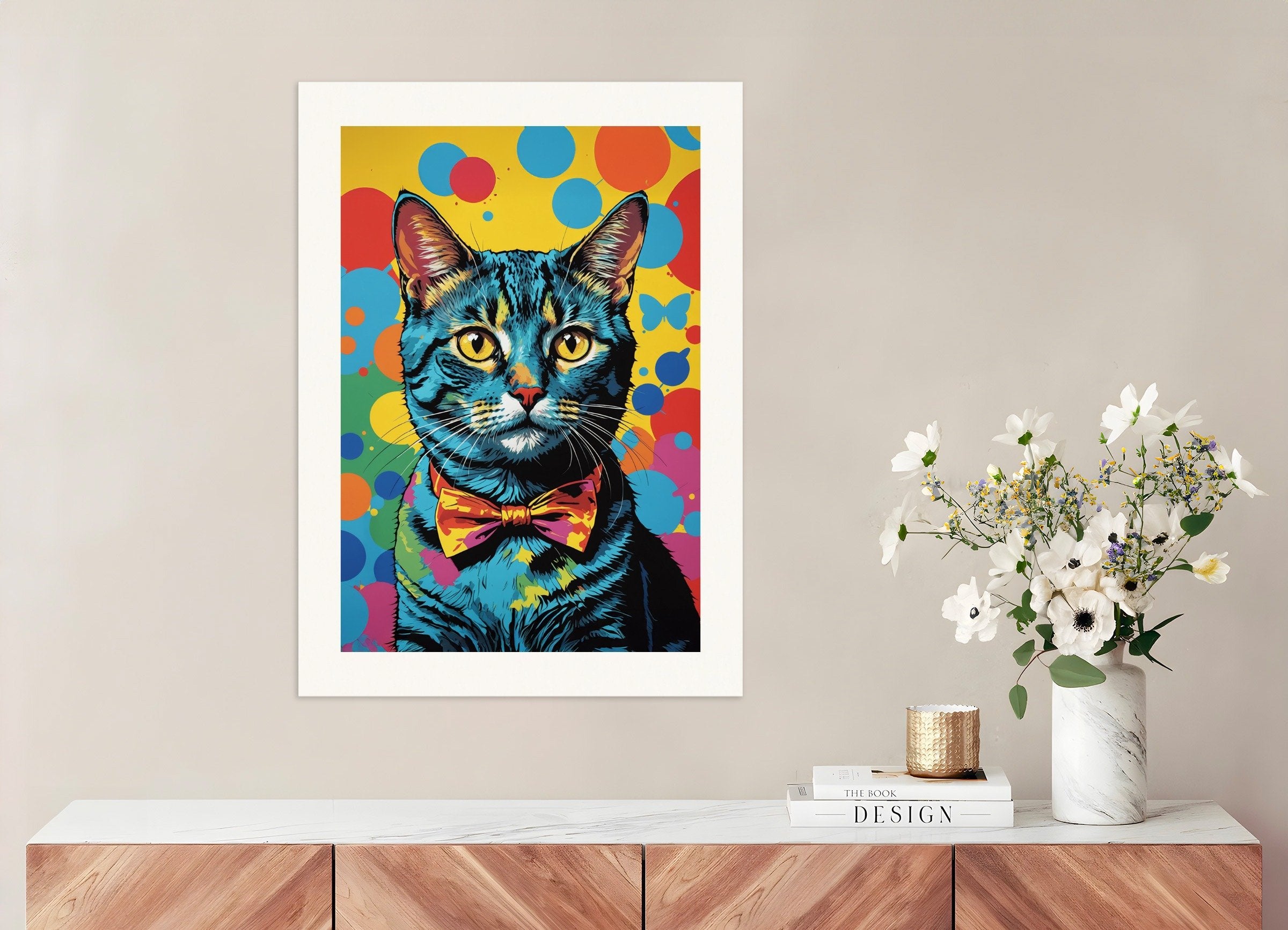 Poster of Colorful cat poster