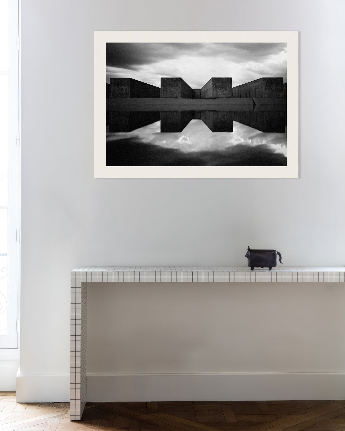 Poster of Concrete Blocks Reflected in Water
