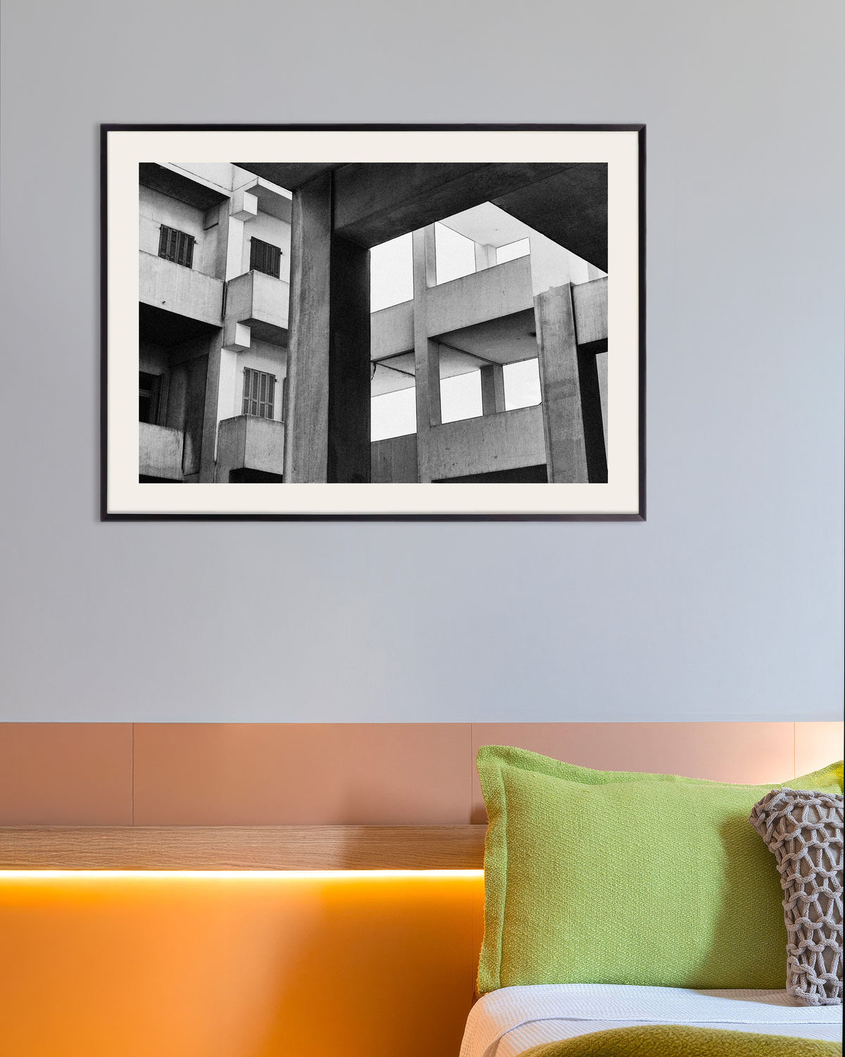 Poster of Concrete Frames and Shutters, with metal frame