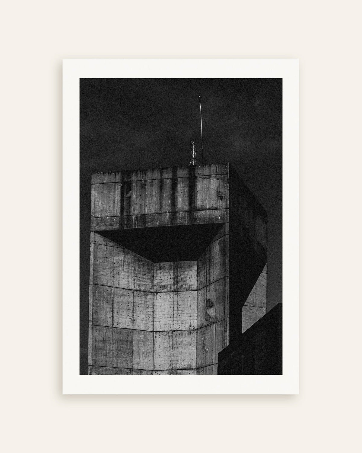 Poster of Concrete Tower Top at Night, thumbnail