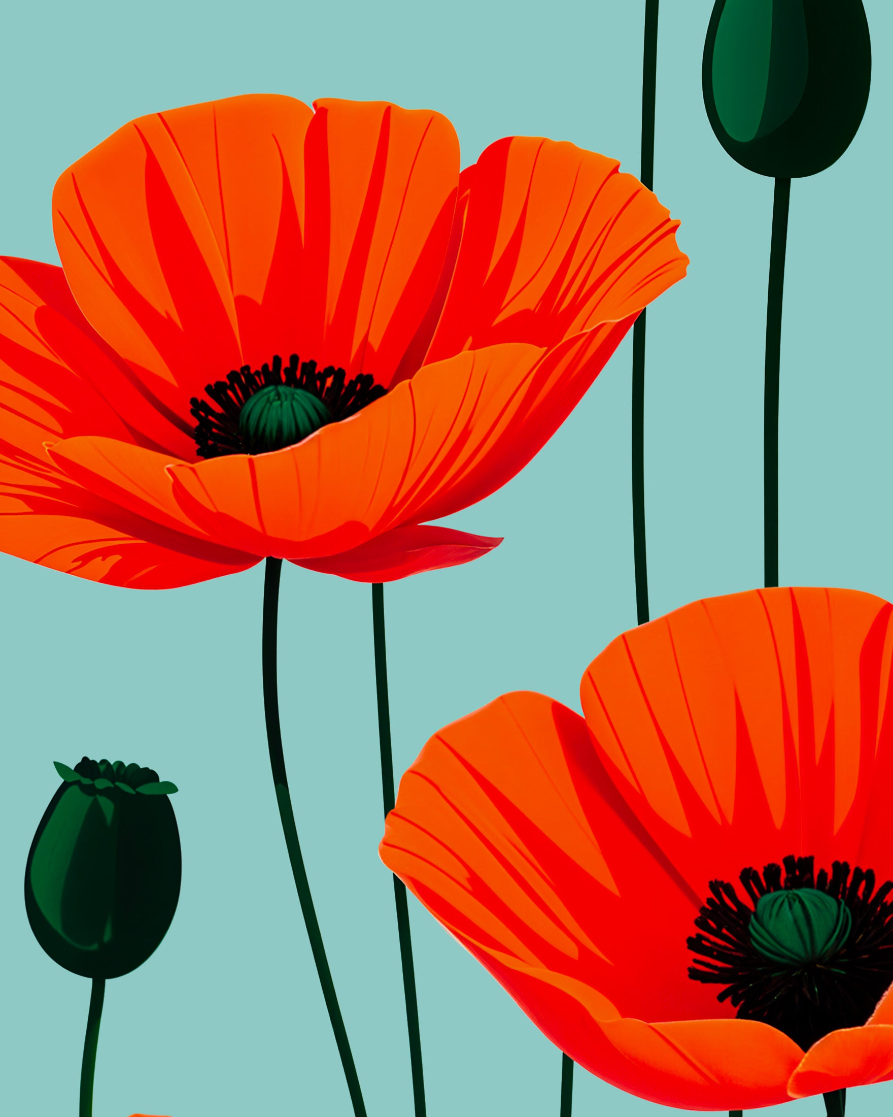 Poppies - Poster