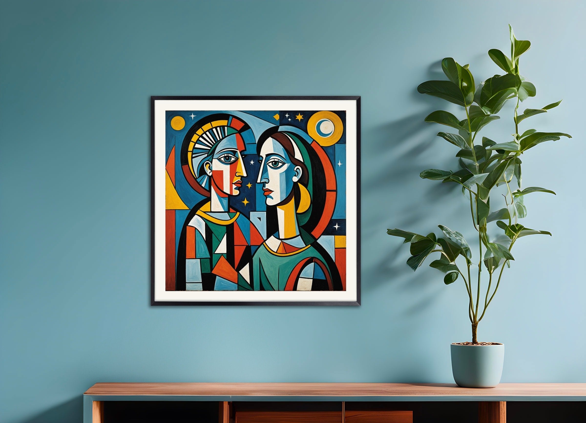 Poster of Cubism, with metal frame