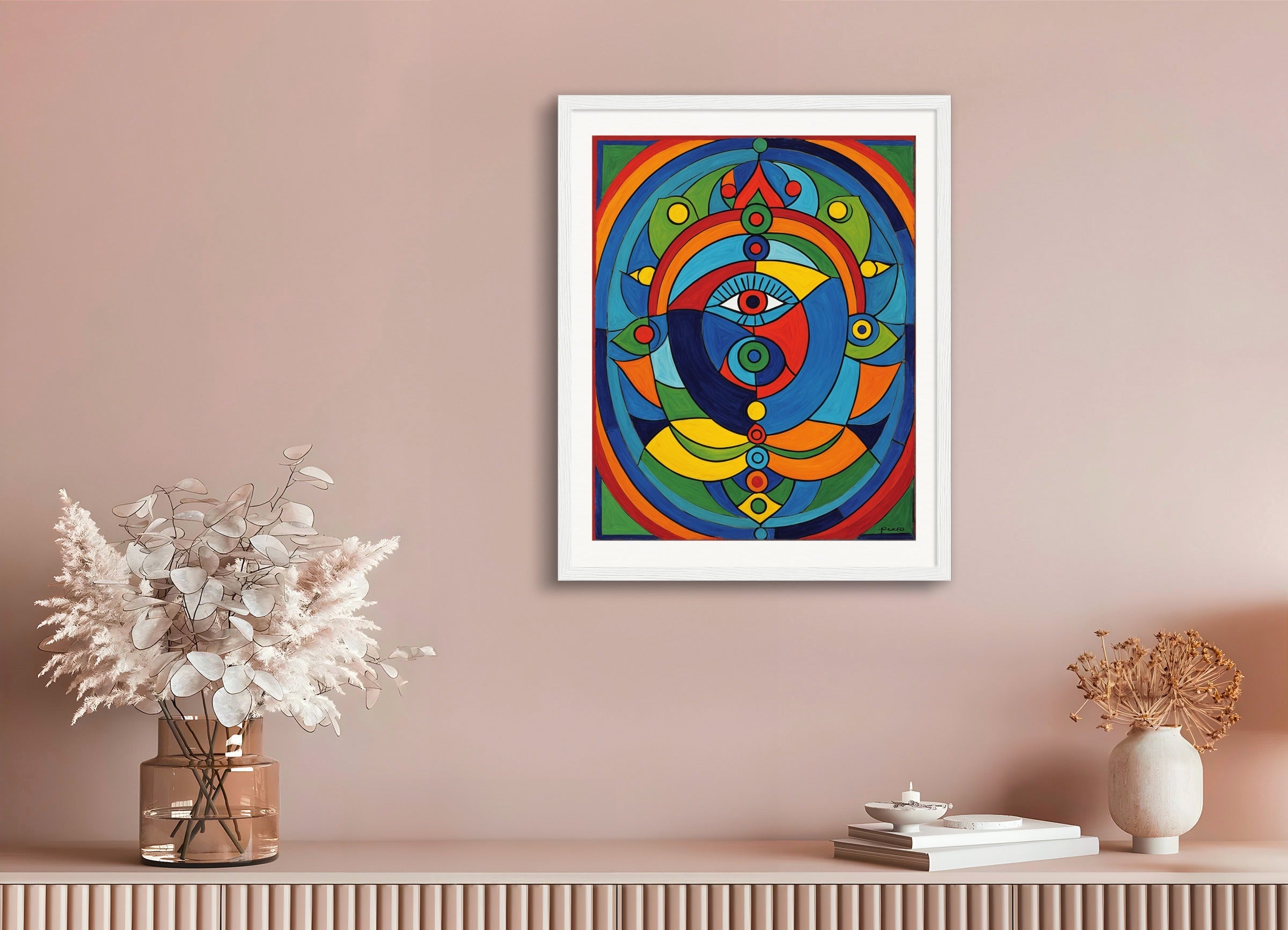 Poster with wood frame: Grand master of 20th century art, chakra