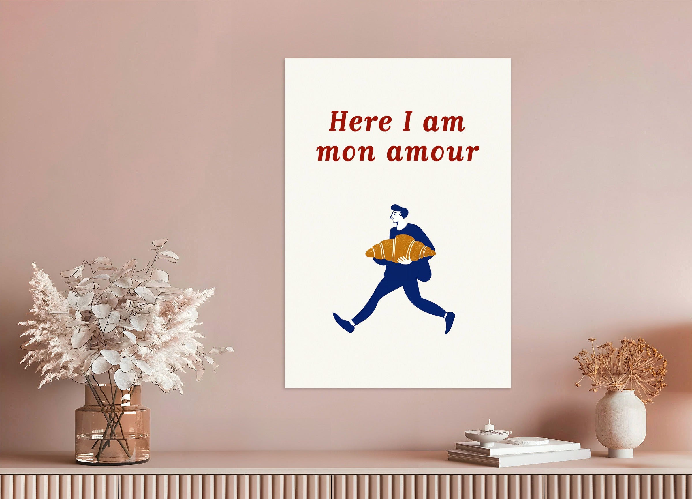 Poster: Here I am Mon Amour - Croissant