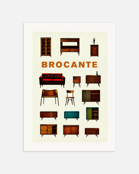 Poster: Flea market poster, furniture - Poster