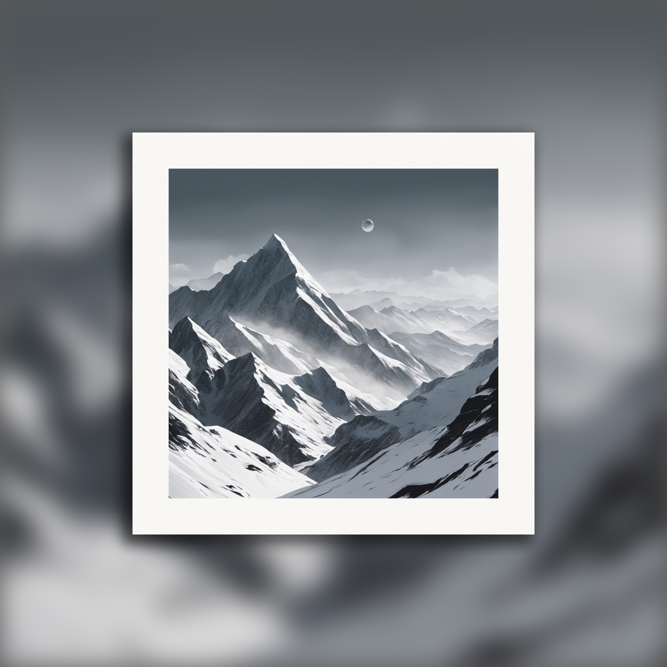 Neo-minimalism, Mountains - Poster