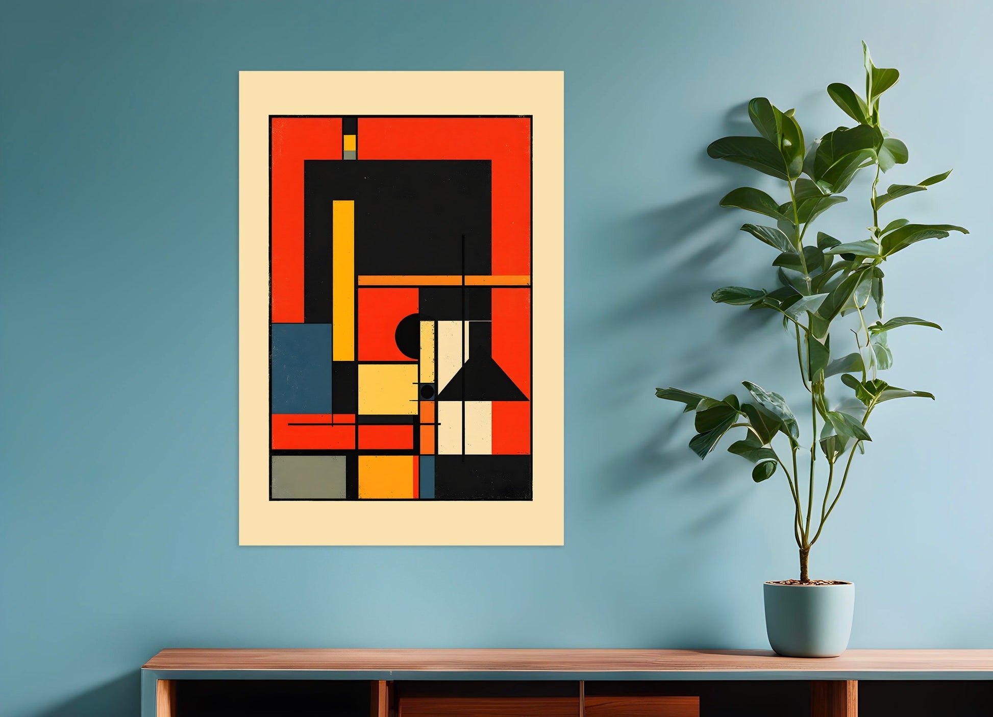 Poster of De Stijl Art, a series of geometric patterns