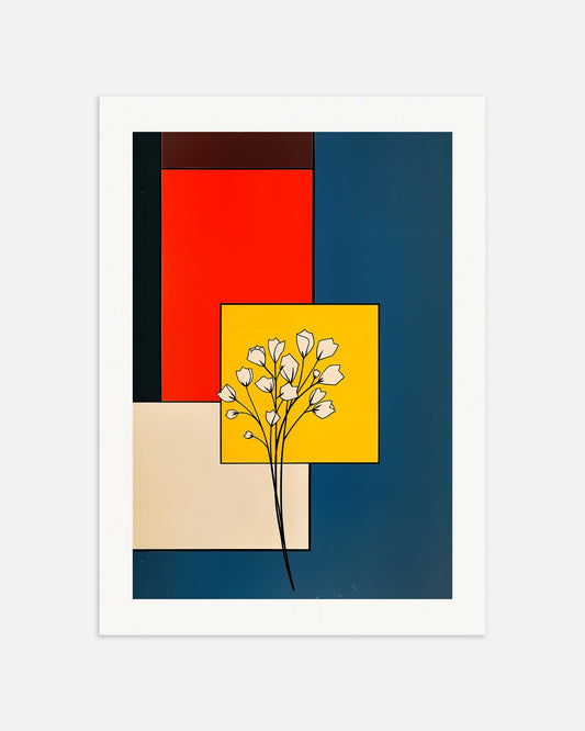 Poster of De Stijl, tulipes blanches, thumbnail