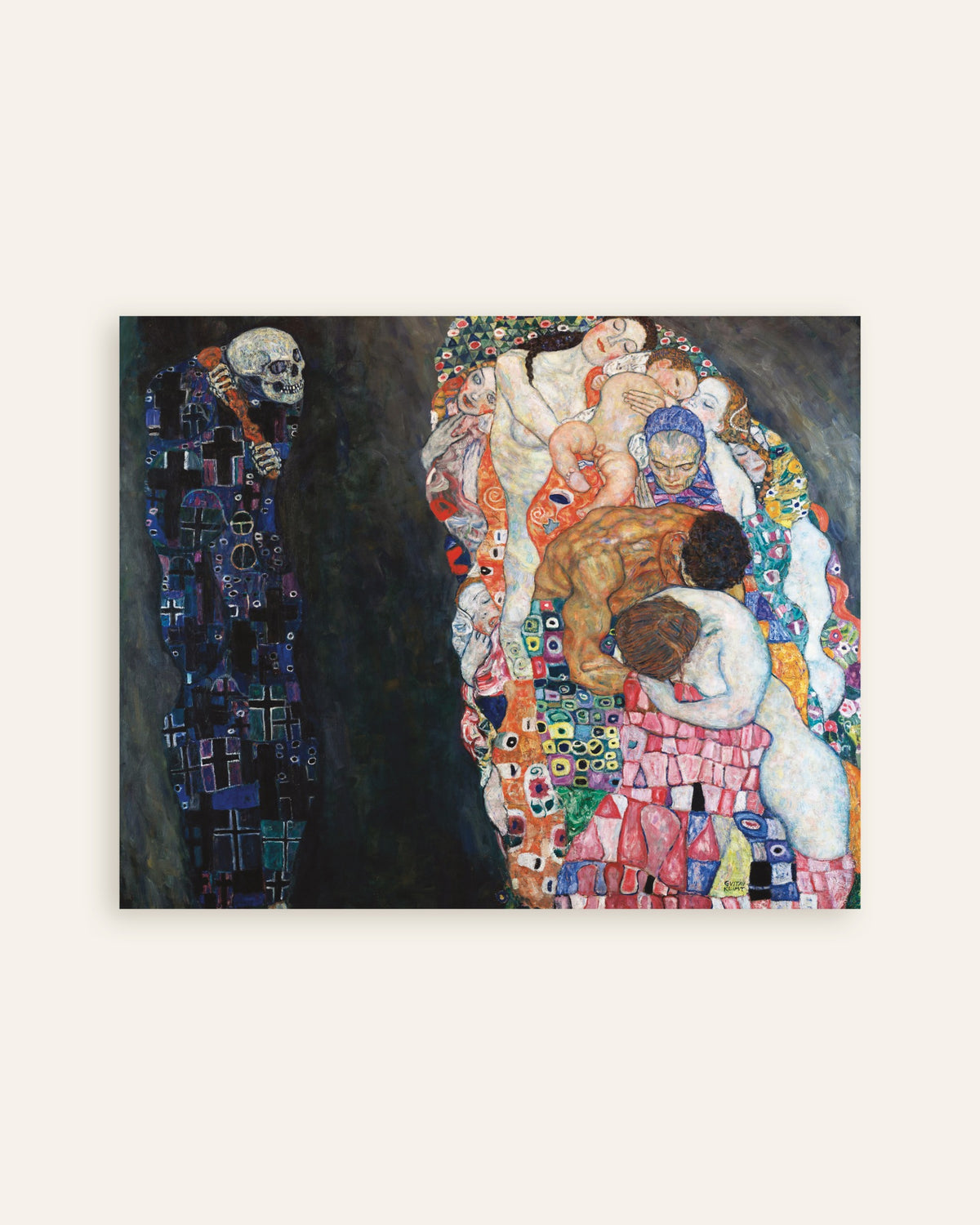 Død og liv (1910–1915) av Gustav Klimt, miniatyr