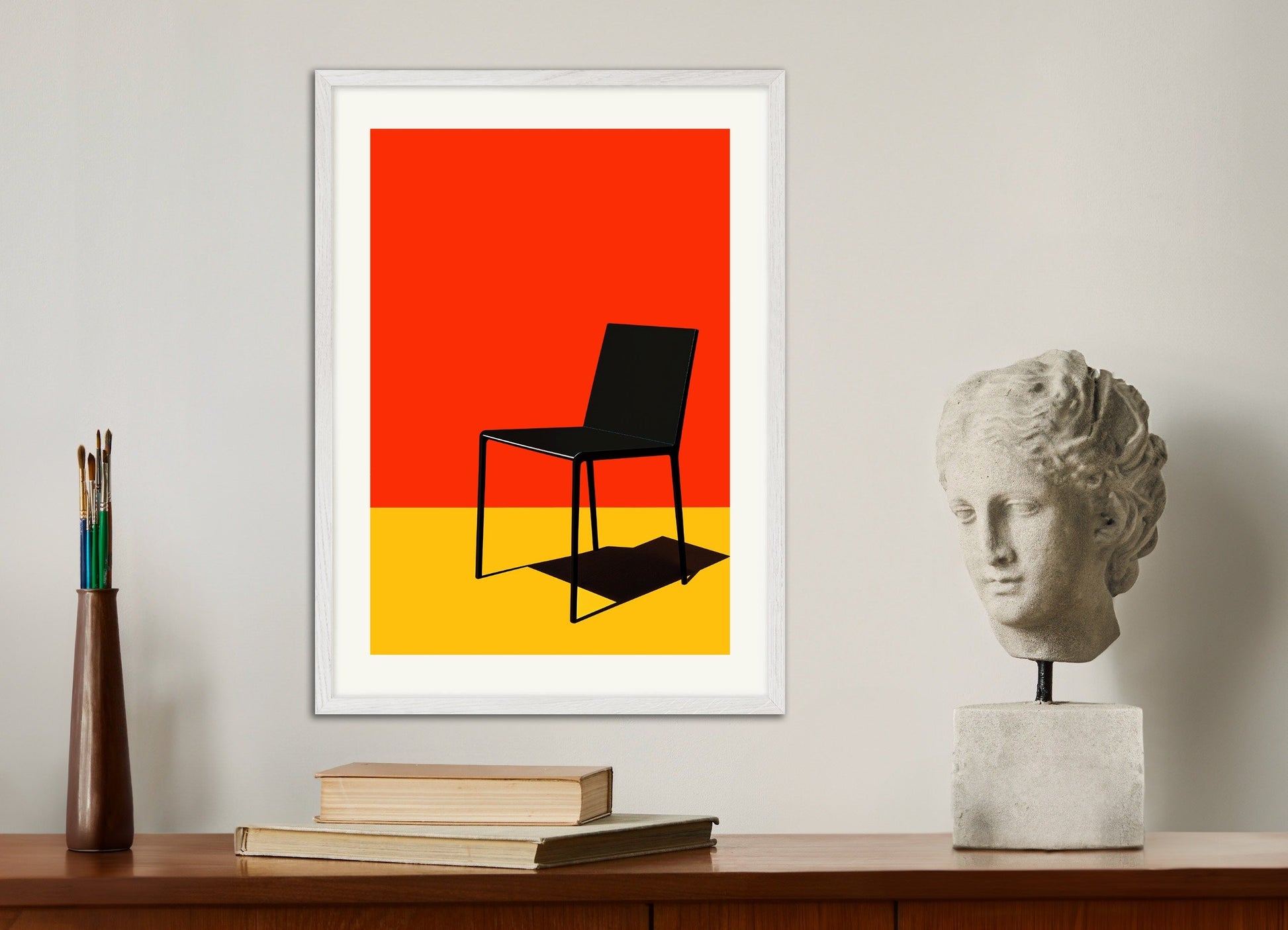 Poster of Design poster, chair, with white wooden frame