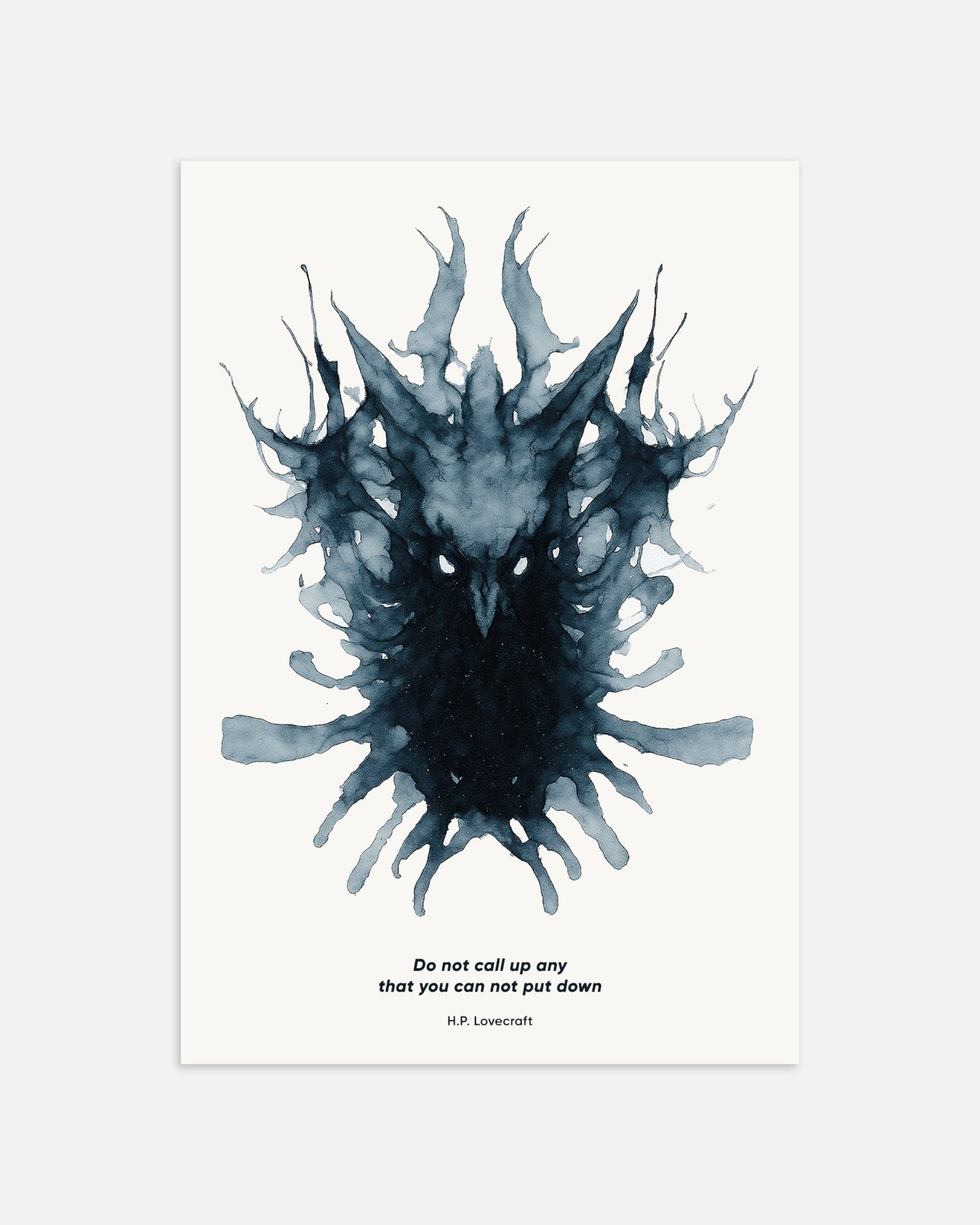 Poster of "Do Not Call Up Any That You Cannot Put Down" H.P. Lovecraft Quote Print, thumbnail