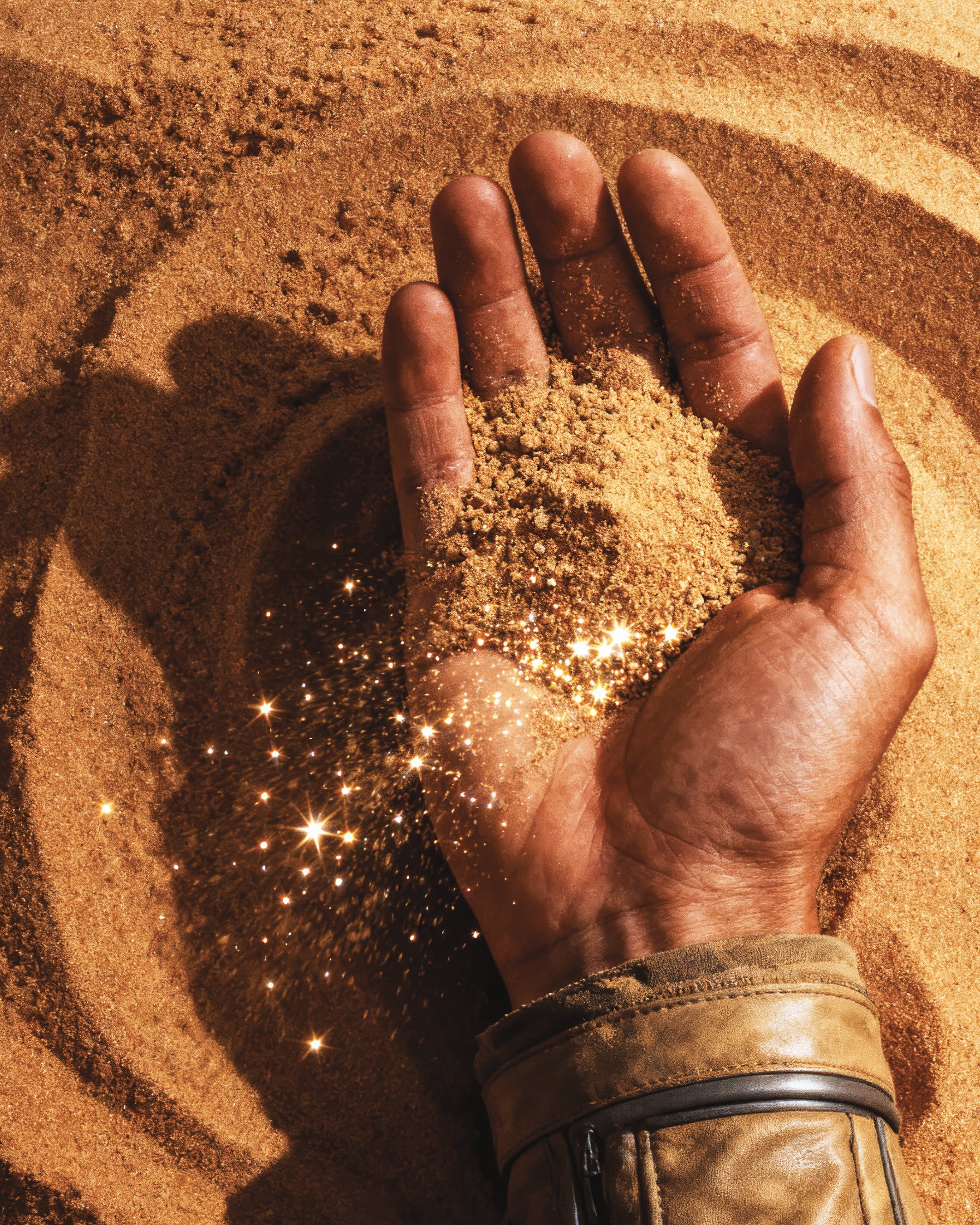 Desert Hand Poster, Dune, Sci-Fi Sand Art Print