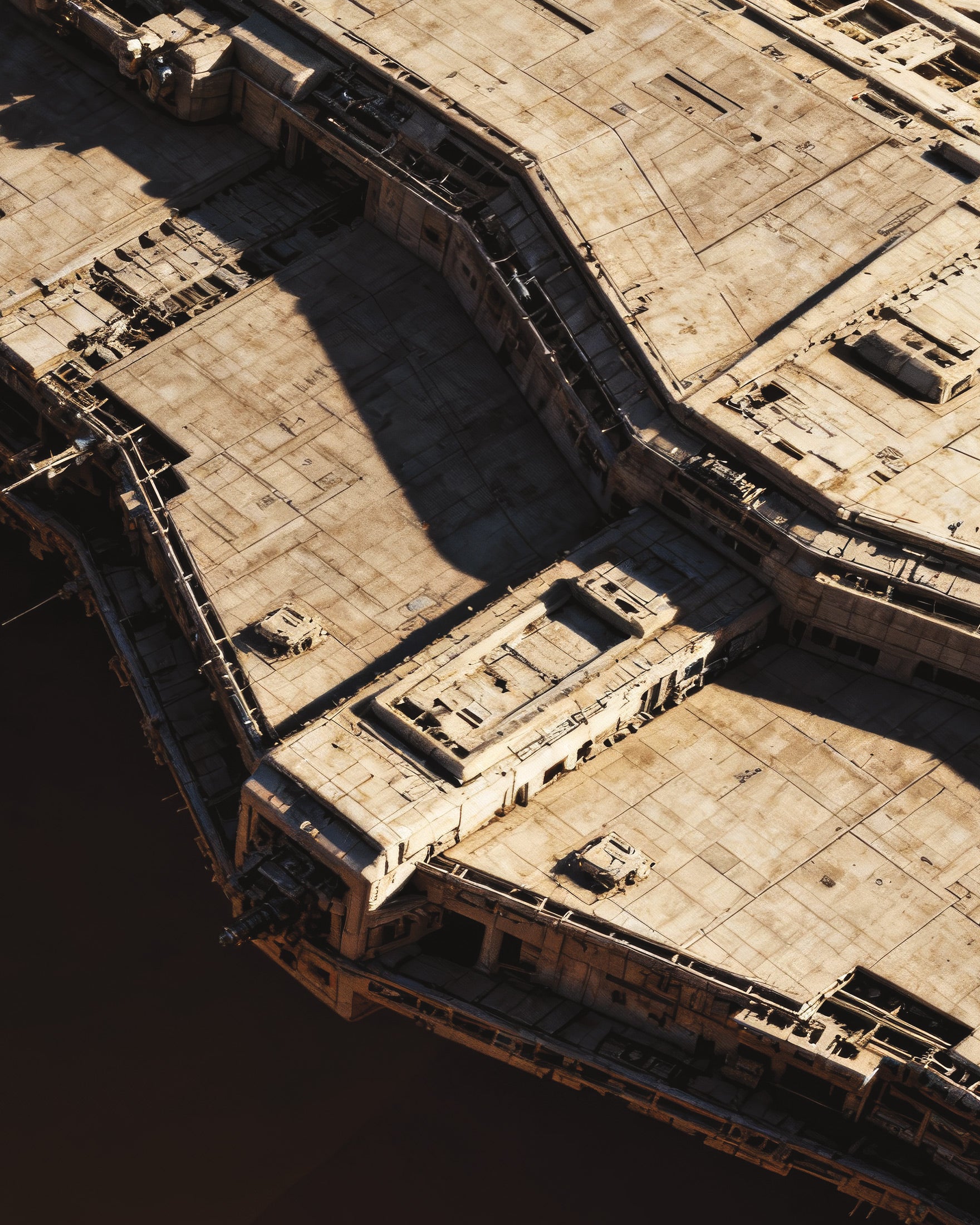 Desert Ship Poster, Sci-Fi Sand Dune Art Print