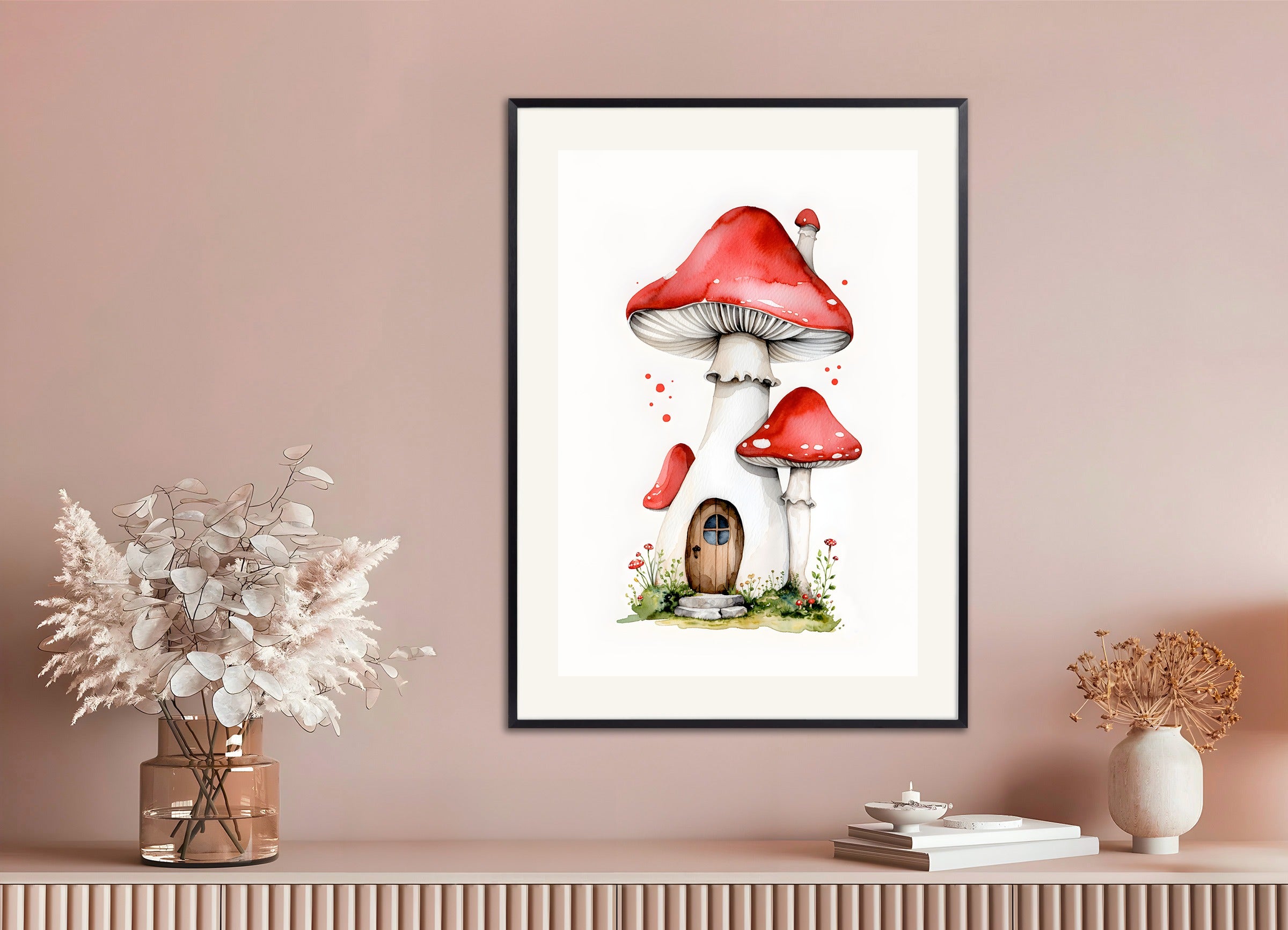 Poster with metal frame: The Mushroom House