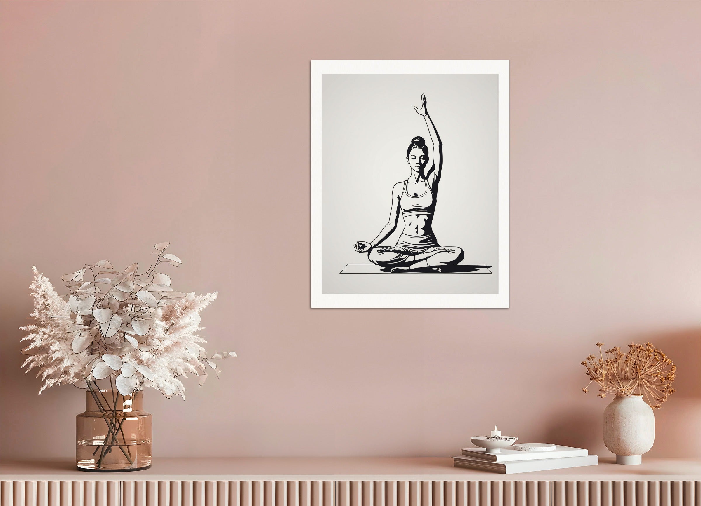 Poster: Minimalist drawing, Yoga