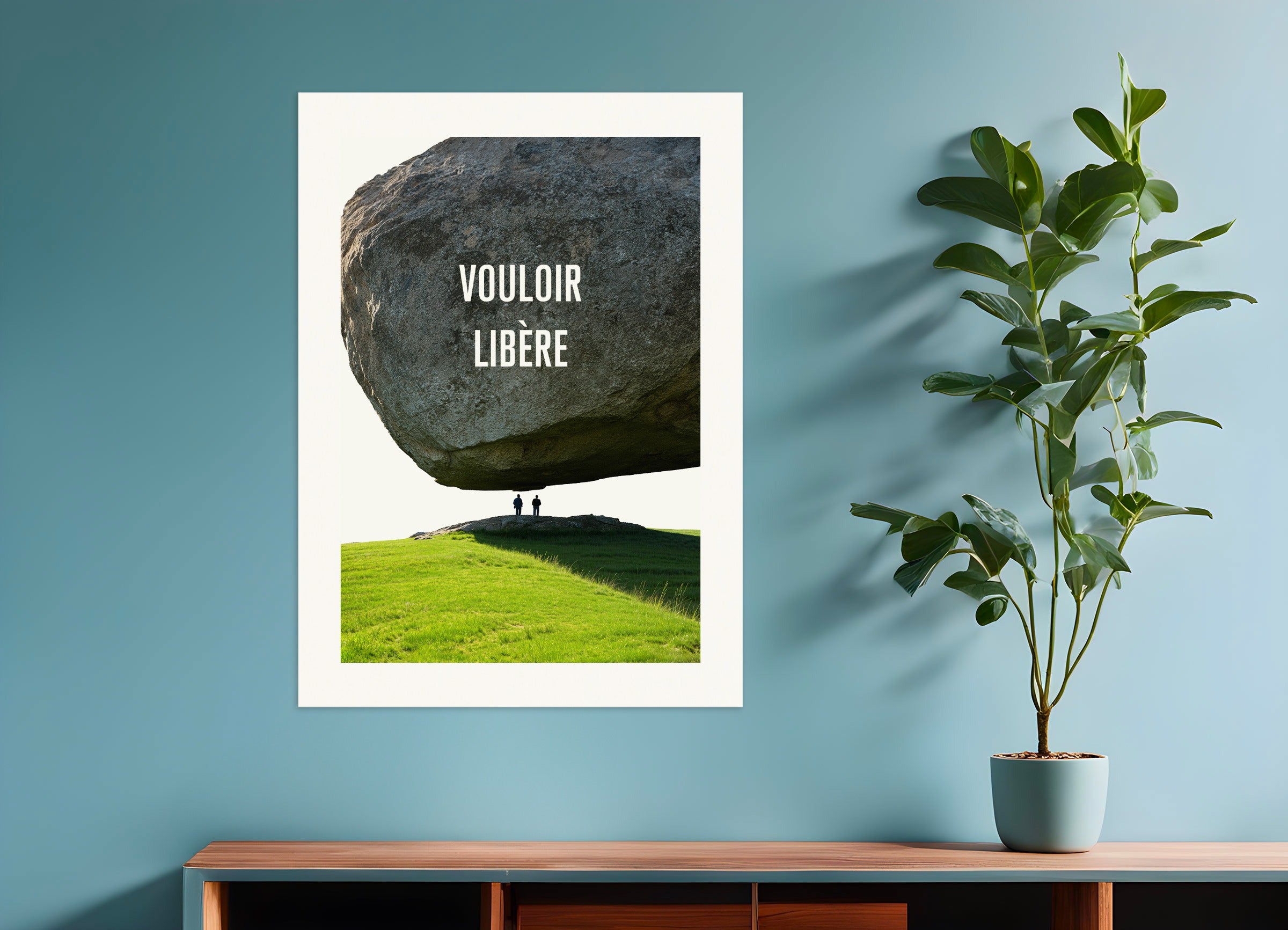 Poster: Willing liberates, Nietzsche