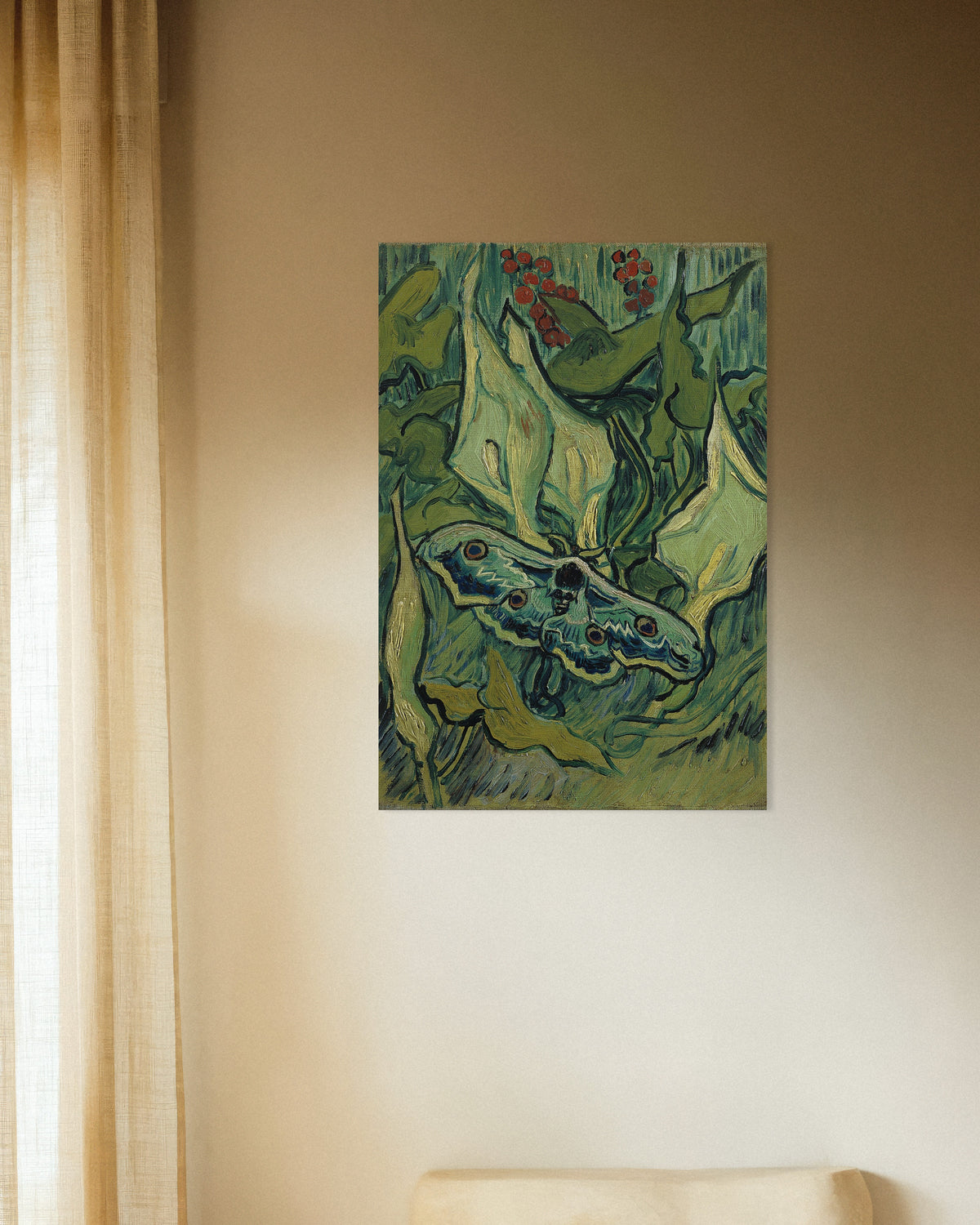 Poster of Emperor Moth (1889) by Vincent van Gogh