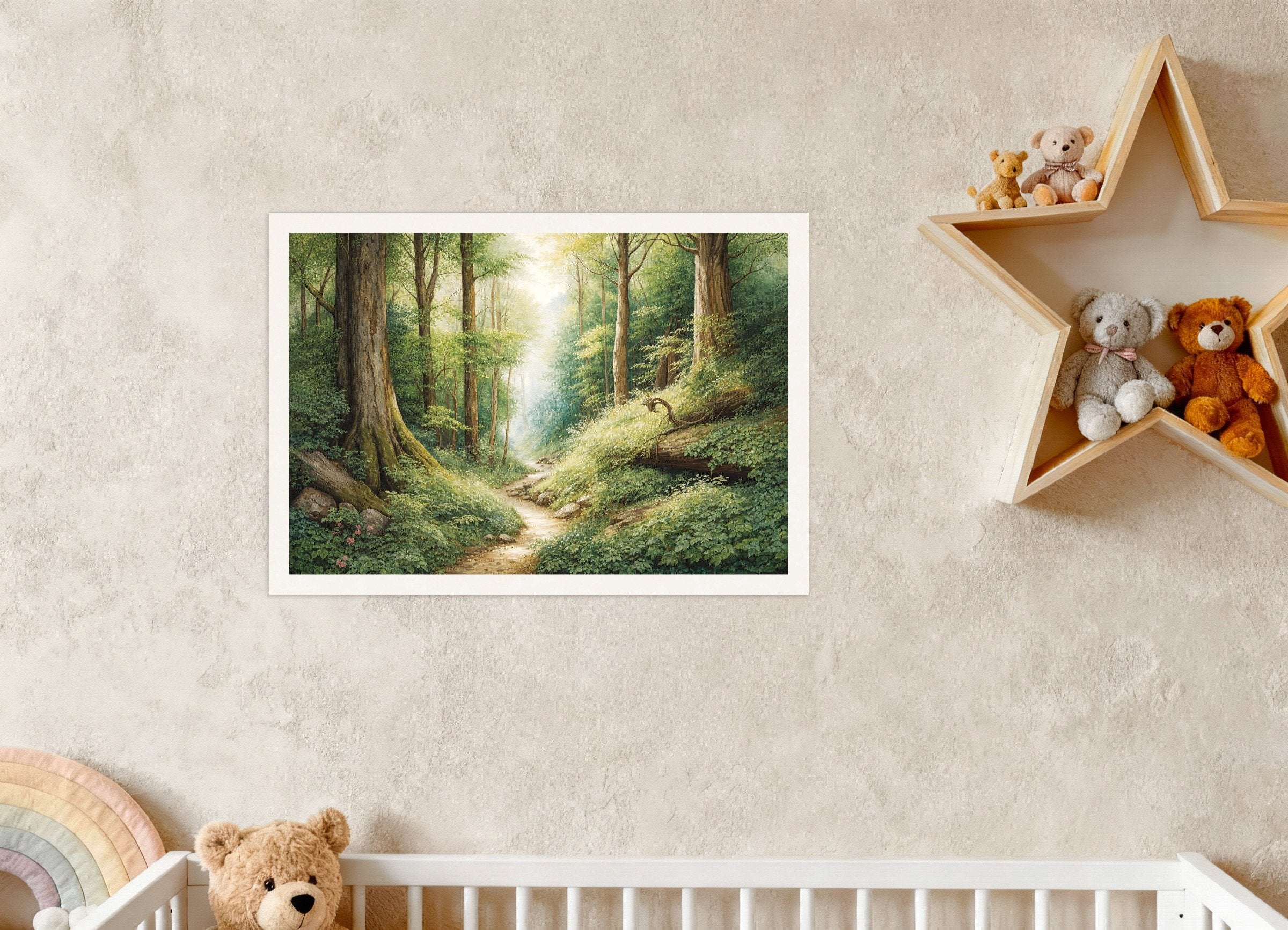 Poster of Enchanted Forest Poster – Poetic Woodland Art