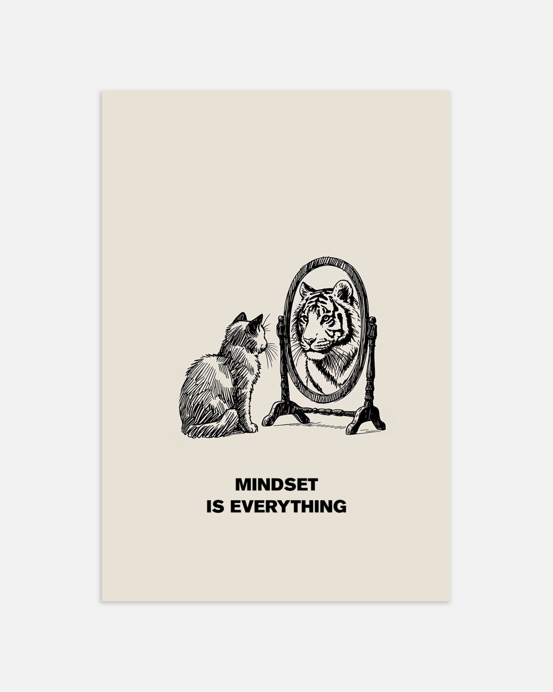 Poster: Mindset is Everything - The Cat and the Tiger