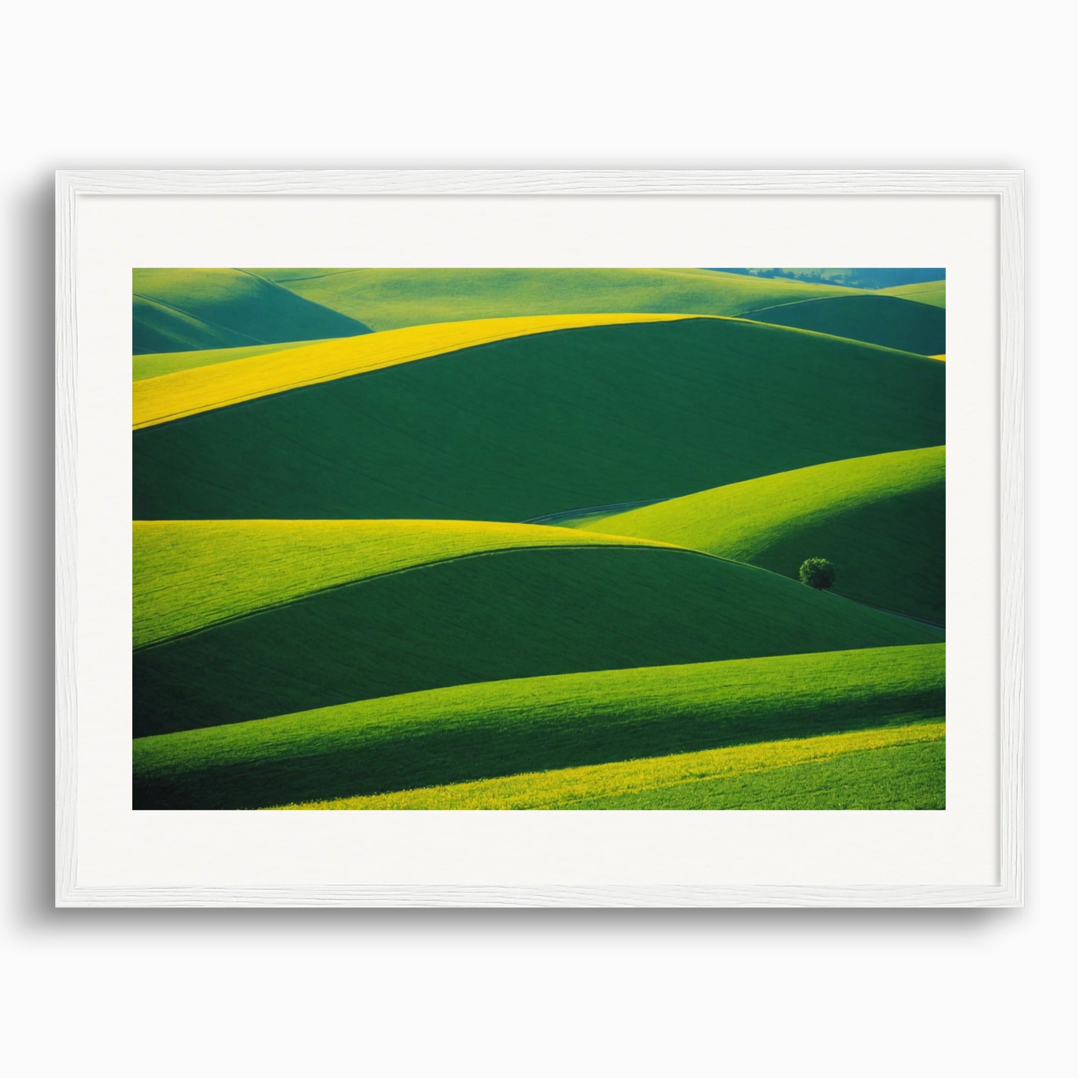 Poster: Abstractions, geometric compositions in landscapes, Fields and hills