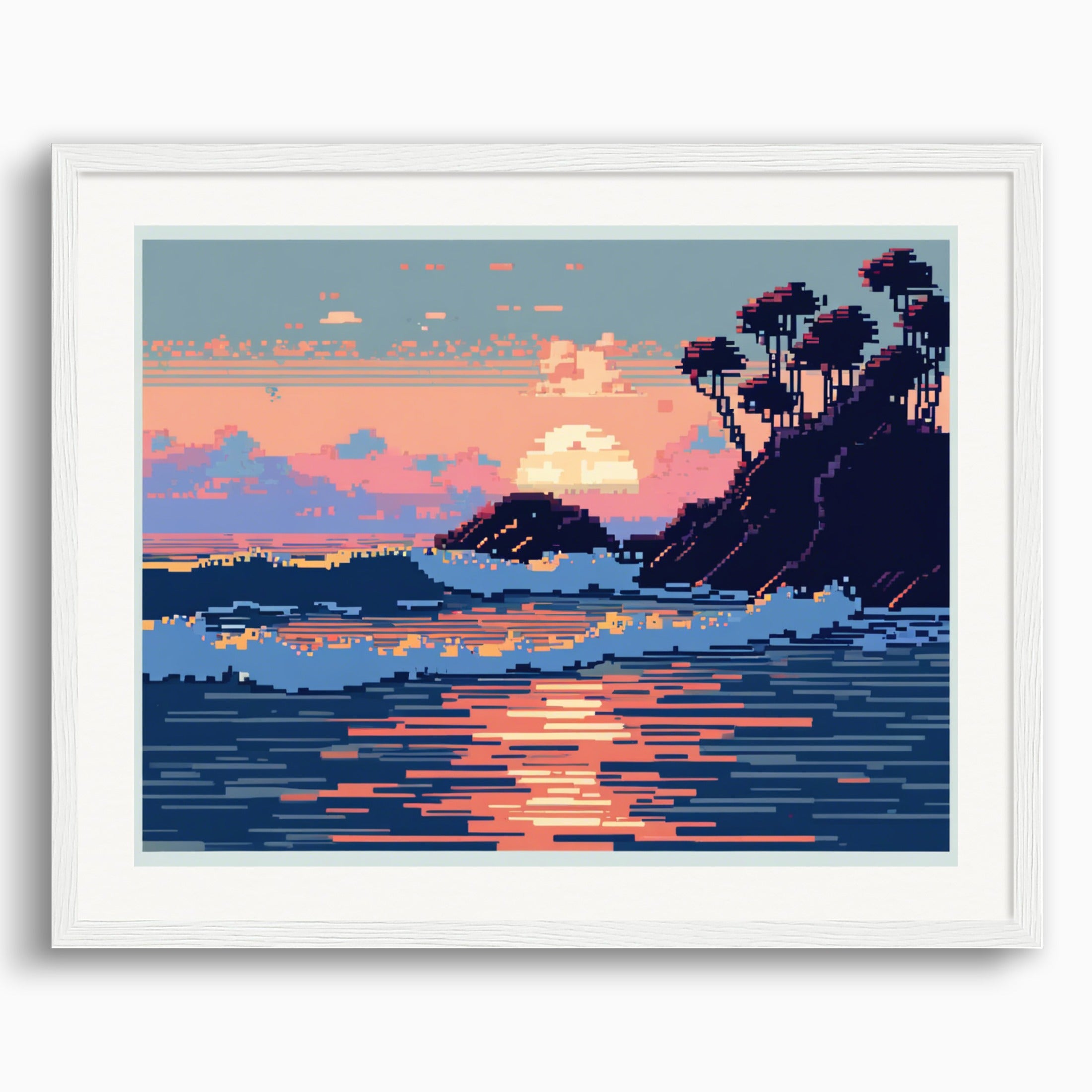 Poster: Pixel Art, Ocean