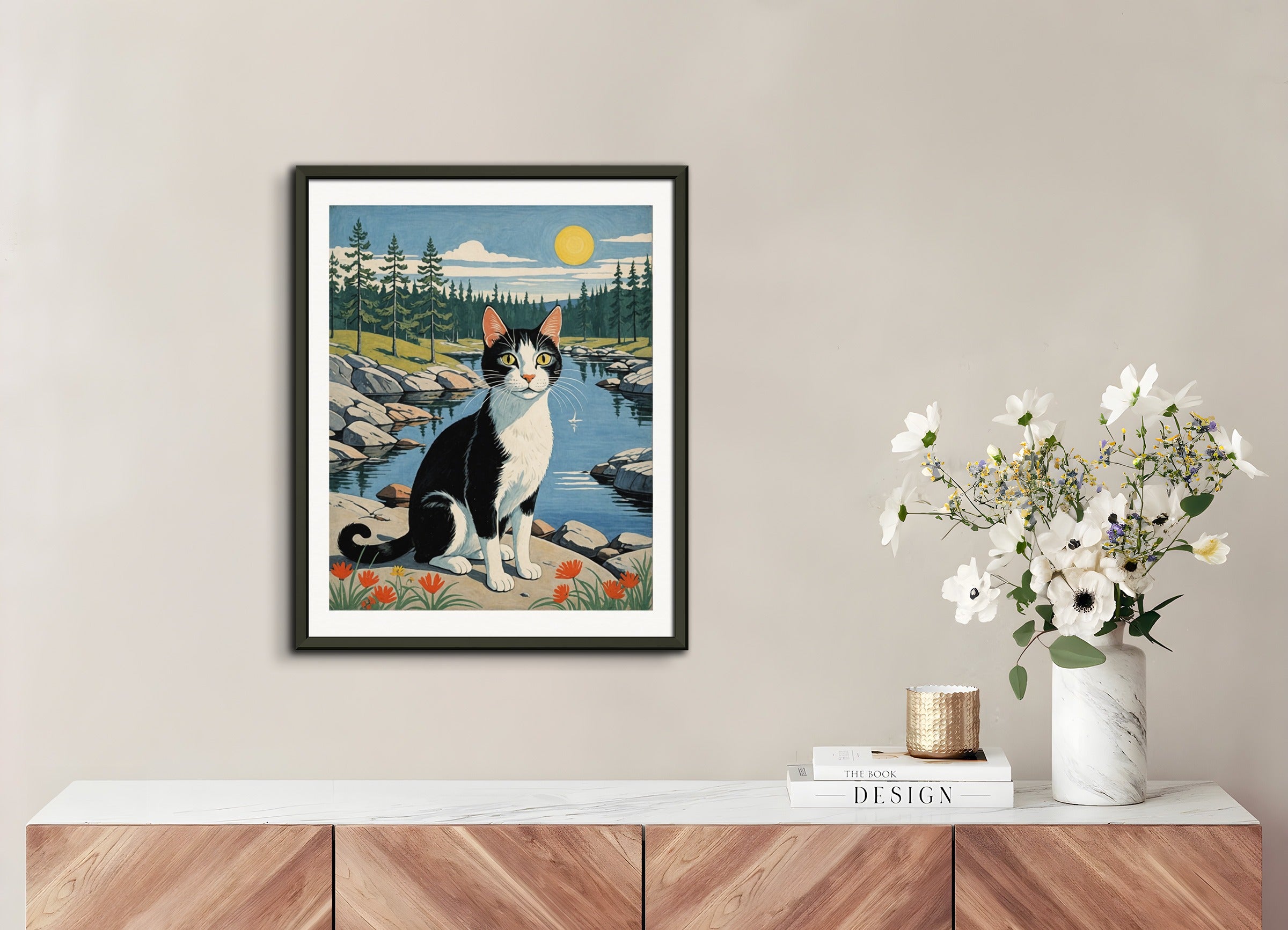 Poster with metal frame: Moomins, Cat