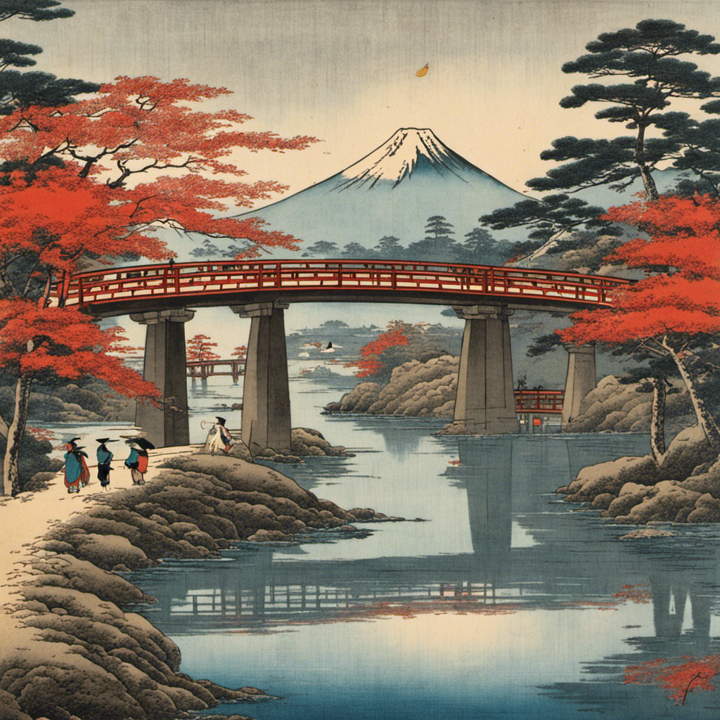 Atmosfera di Hiroshige, monte Fuji - Poster