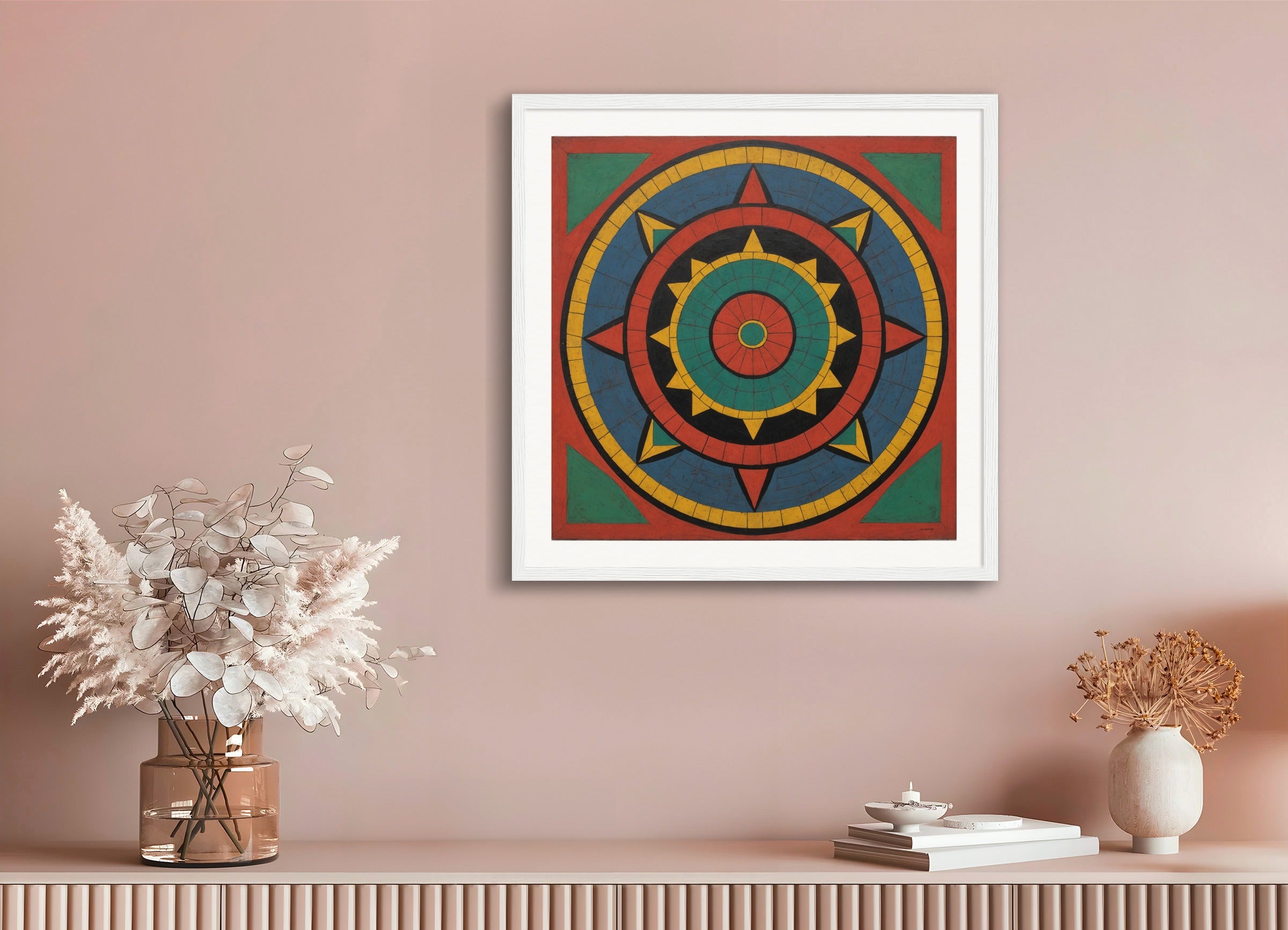 Poster with wood frame: Mexican abstract art of the 20th century, Mandala