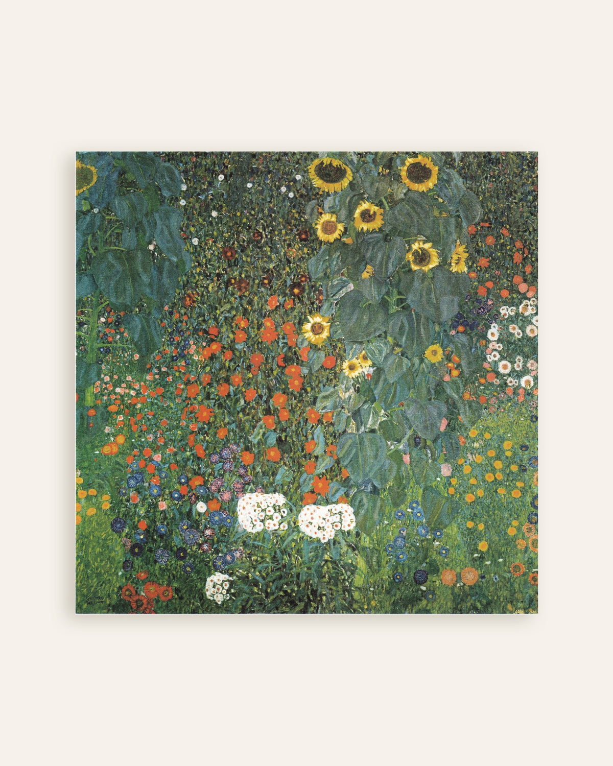 Plakat Bondehage med solsikker (1907) av Gustav Klimt, miniatyr