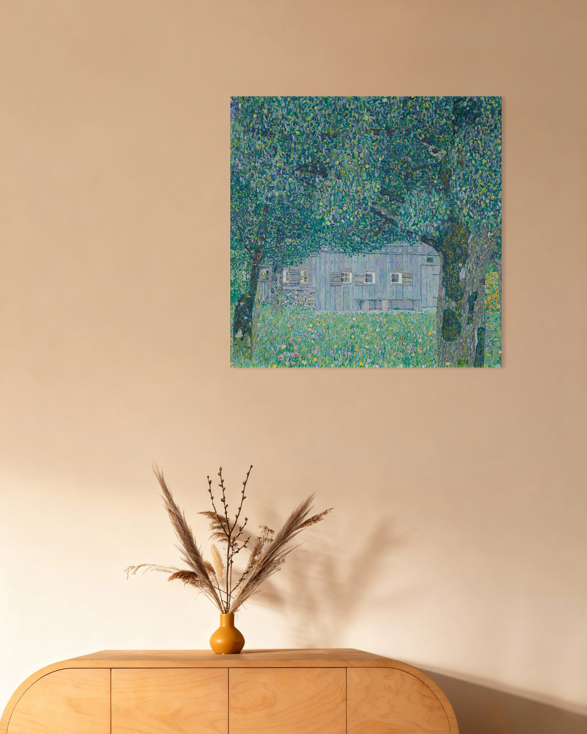 Plakat Bondegård i Buchberg (1911) av Gustav Klimt