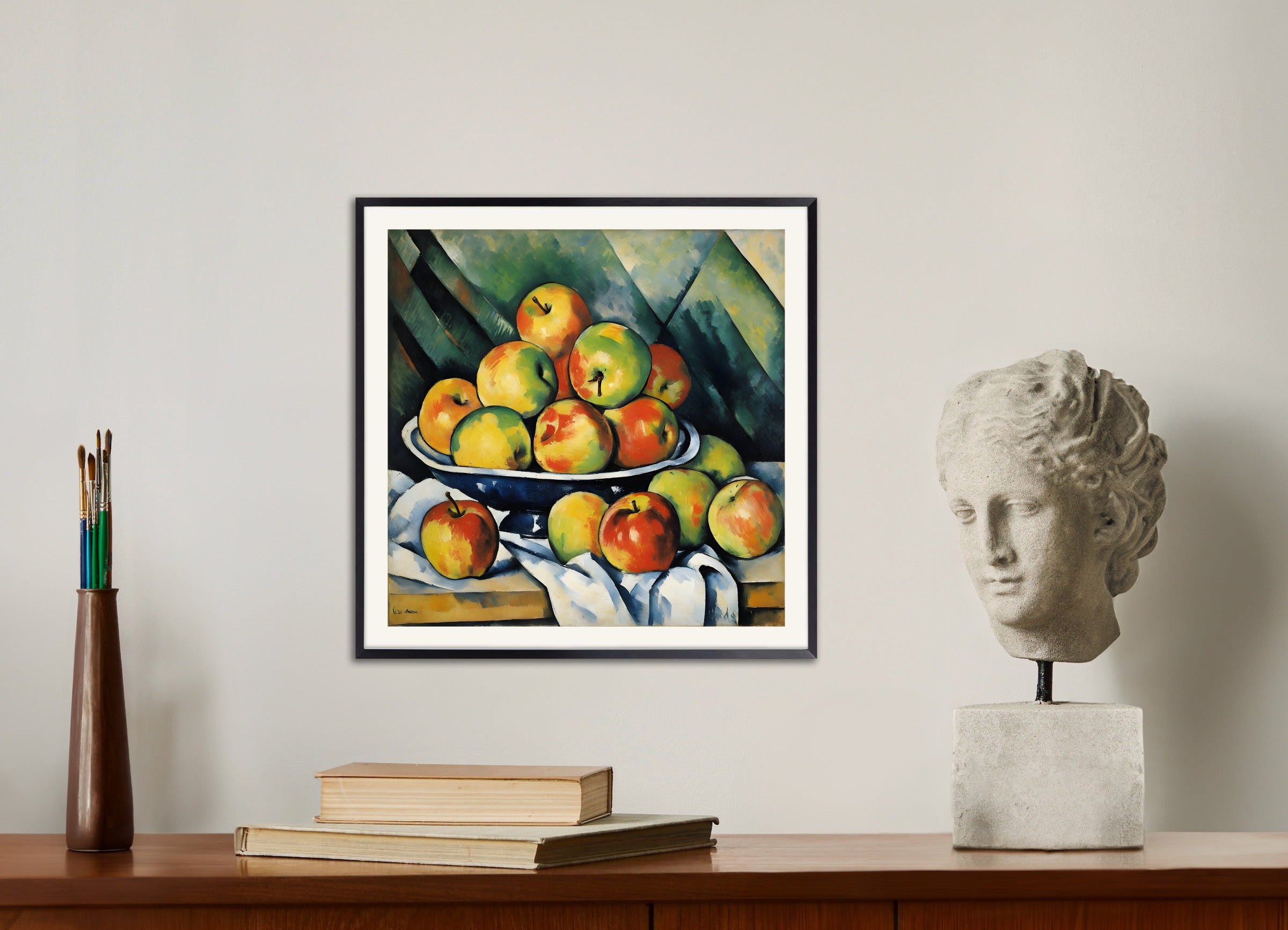 Poster with metal frame: Fauvism, basket of apples