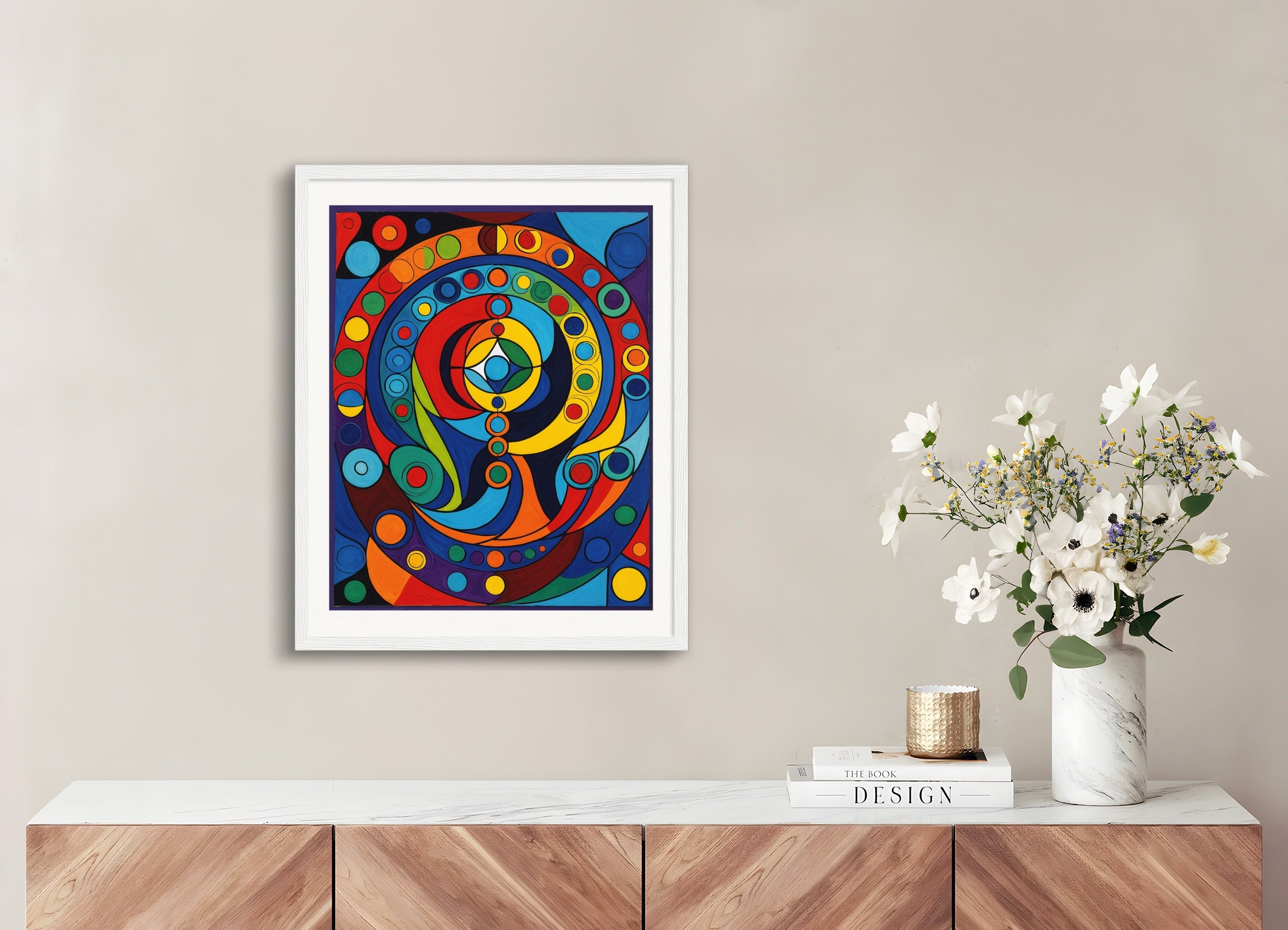 Poster with wood frame: Grand master of 20th century art, chakra