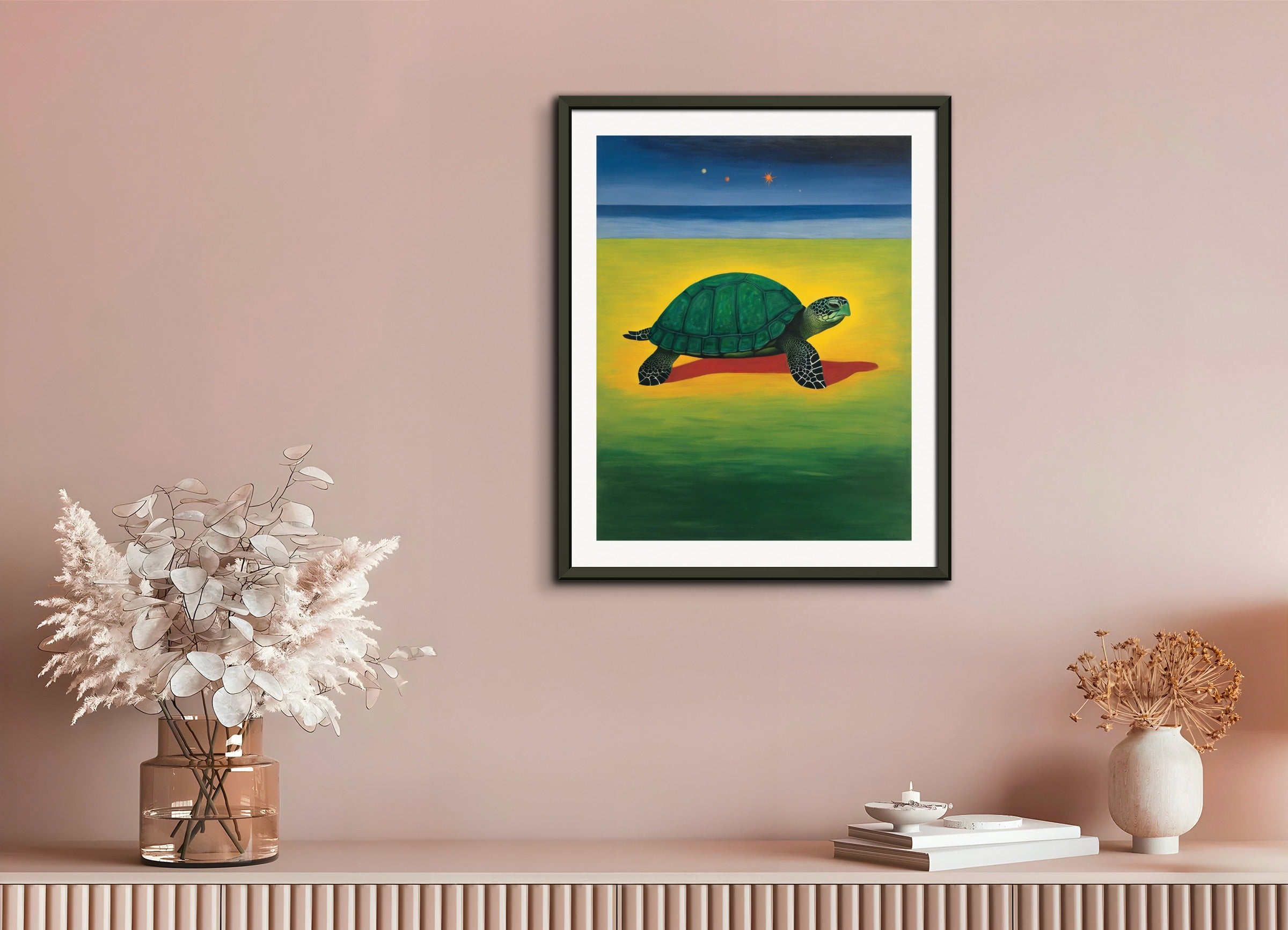 Poster with metal frame: Scottish painting of abstract expressionism, Tortoise