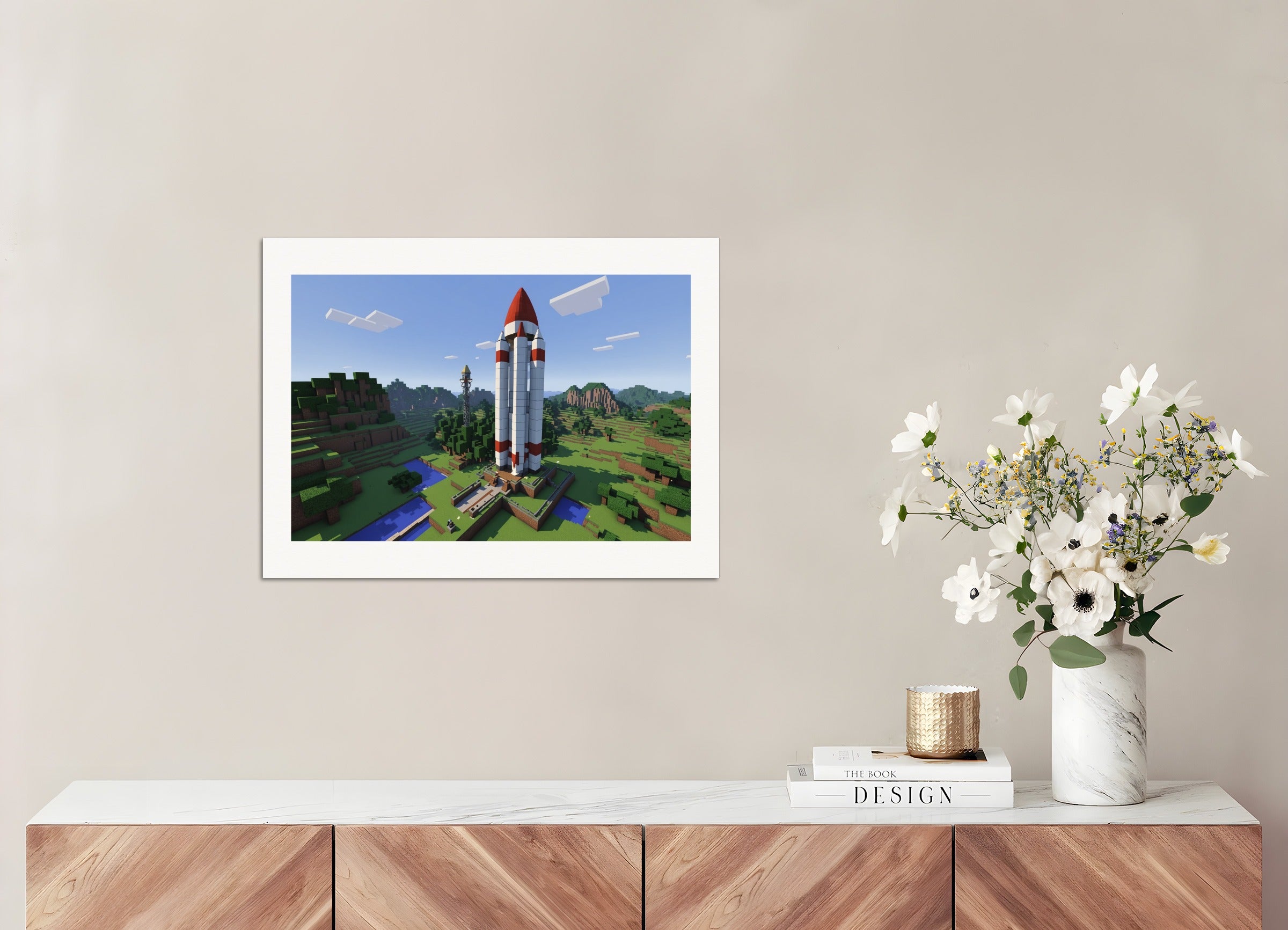 Poster: Minecraft, Space rocket